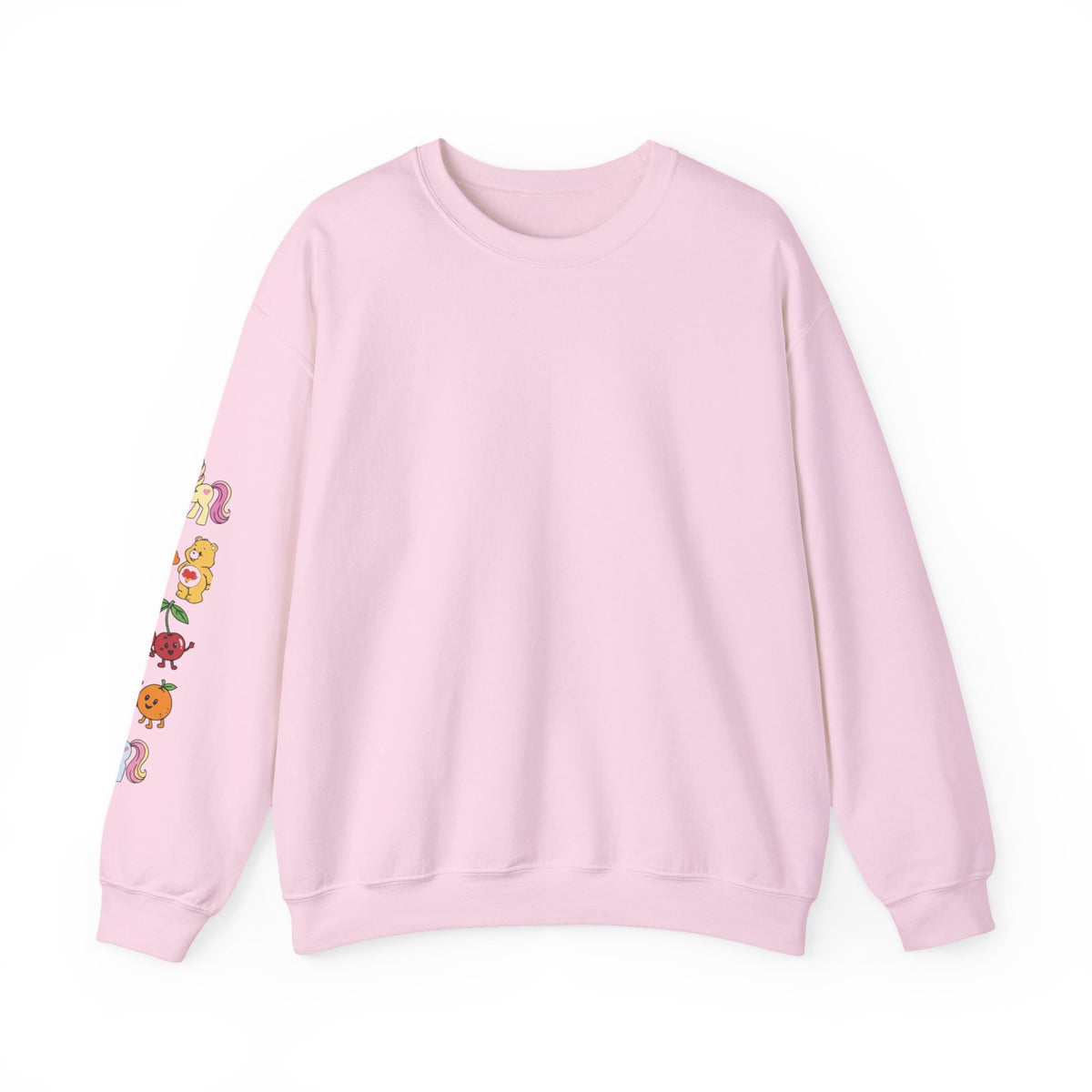 Crewneck Sweatshirt — Colorful Cute Animal Sleeve Graphic