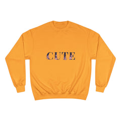Cute Floral Sweatshirt — 'CUTE' Script Cozy Pullover for Women & Teens