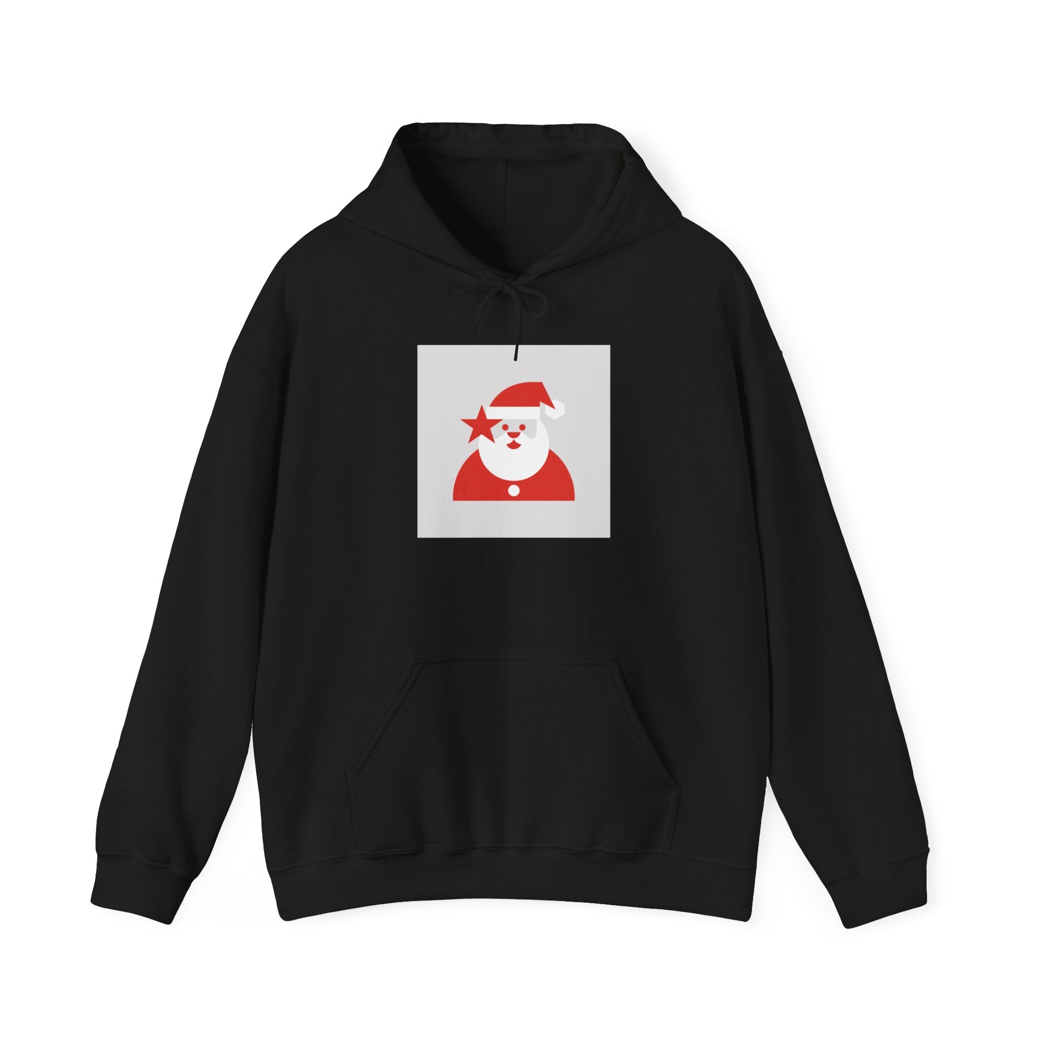 Minimal Santa Graphic Hoodie | modern santa graphic, geometric santa