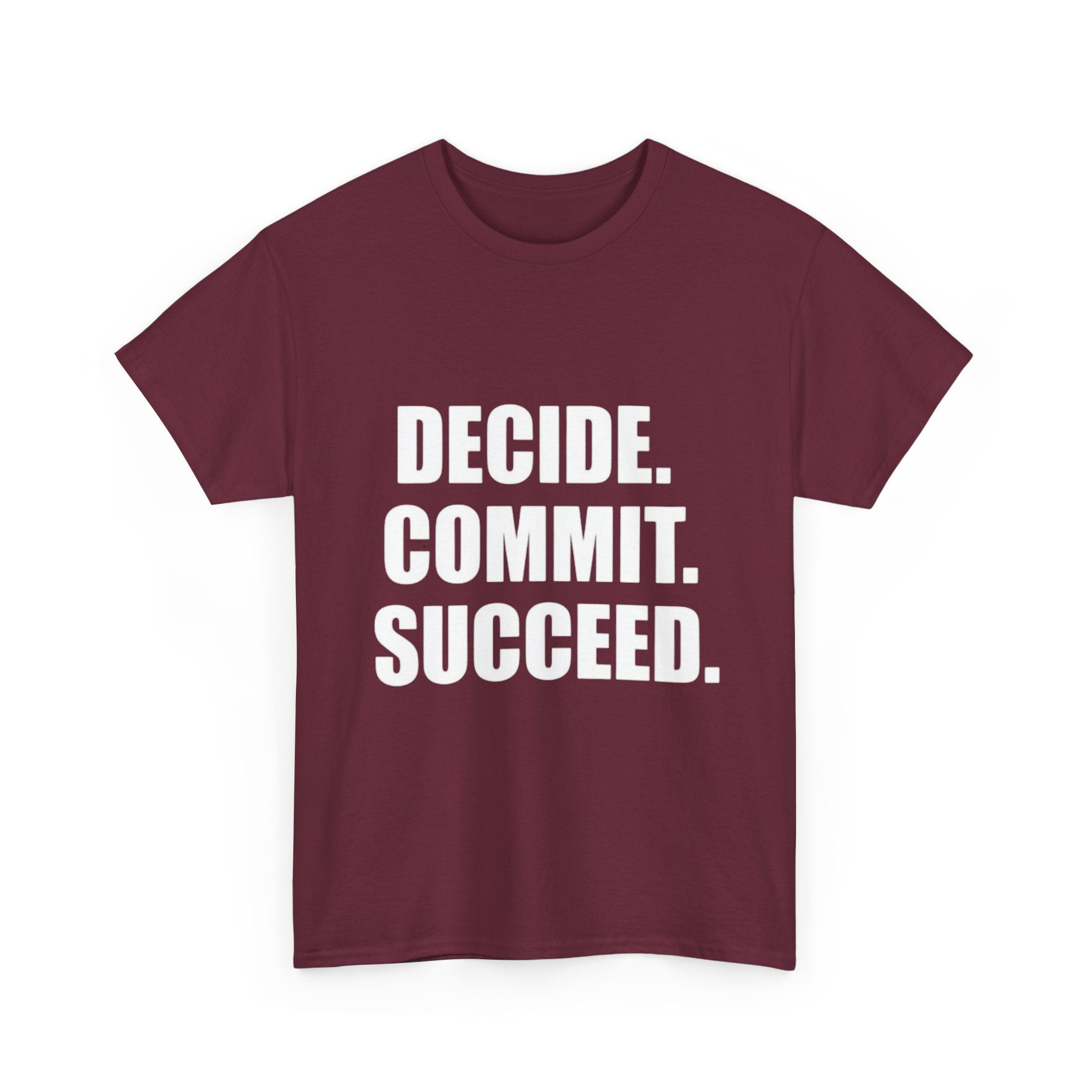 Decide. Commit. Succeed. Tee — Motivational Men's Black T-Shirt