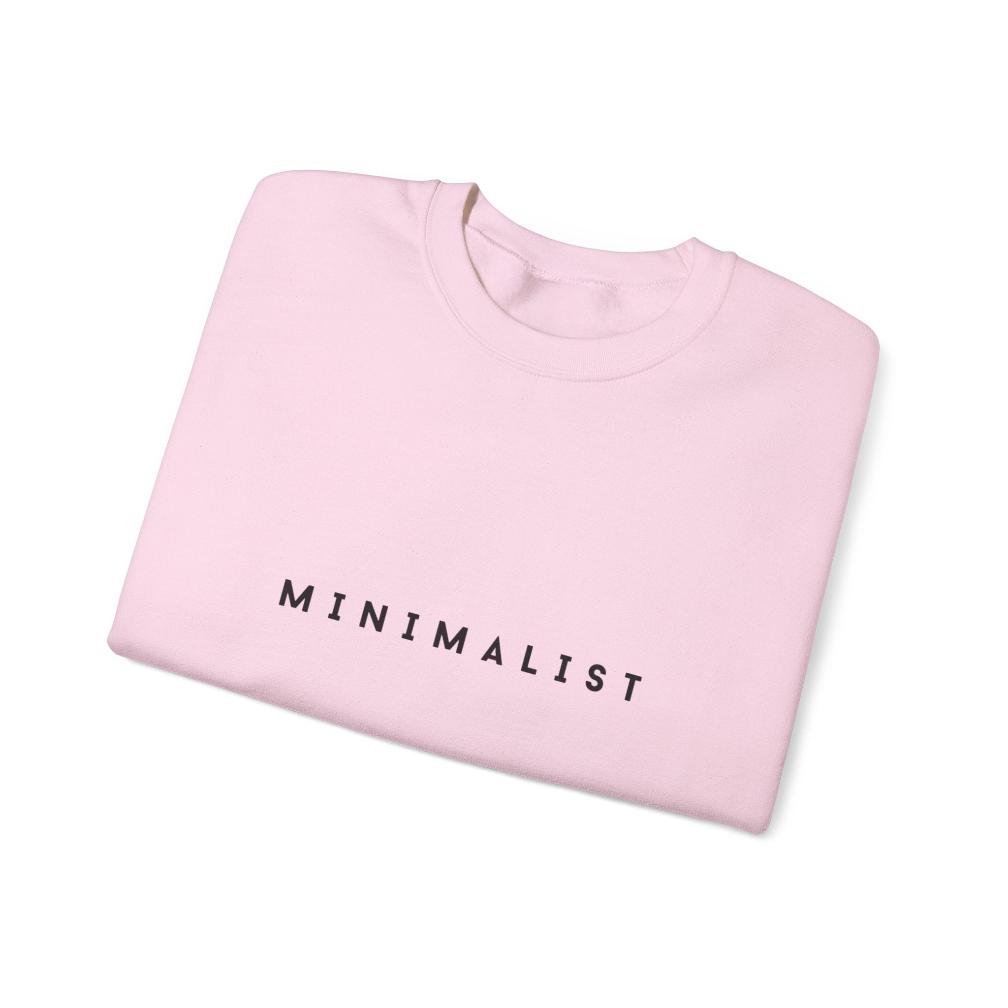 Minimalist Crewneck Sweatshirt — Simple 'MINIMALIST' Graphic Pullover