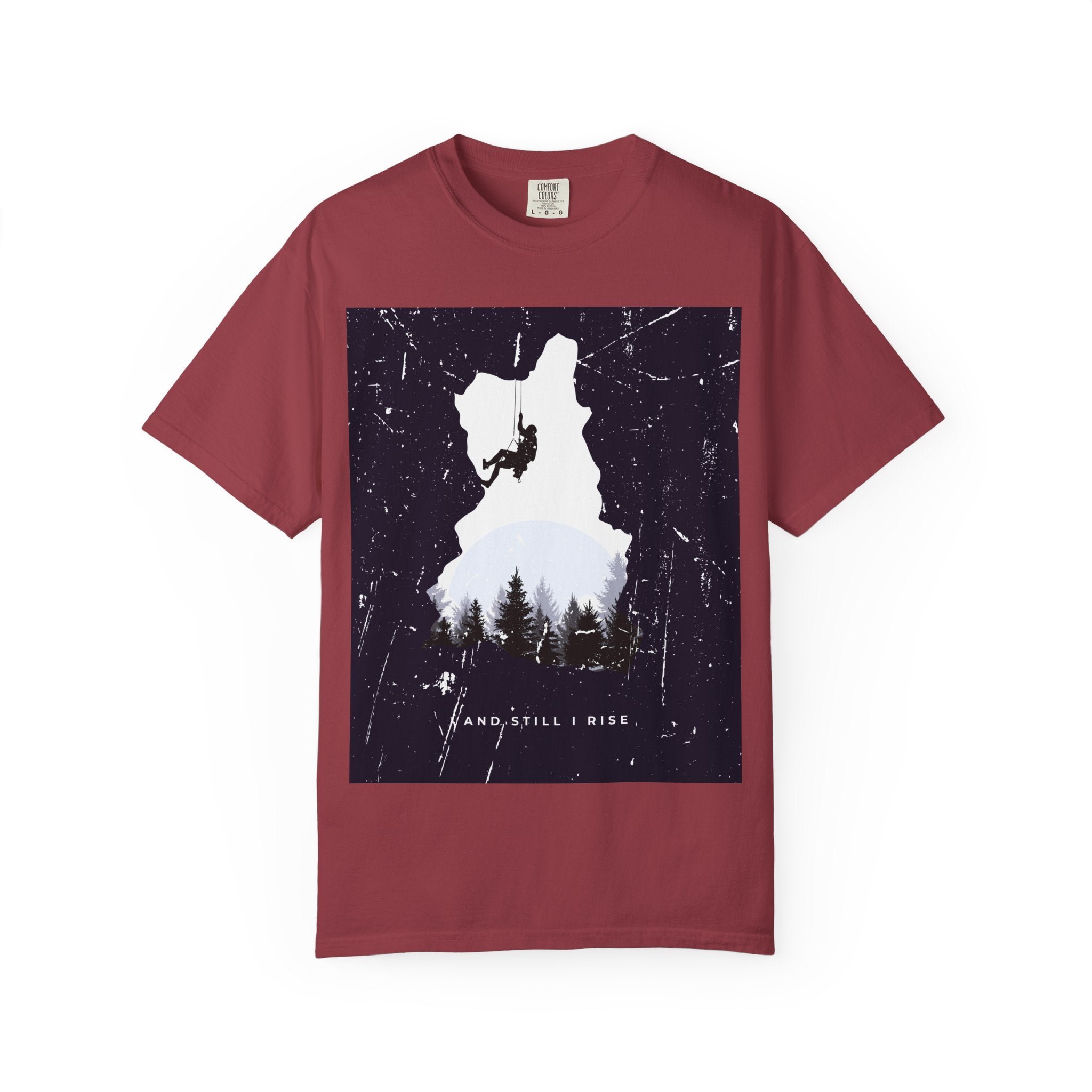 Climber Silhouette T-Shirt — And Still I Rise Mountain Adventure Tee