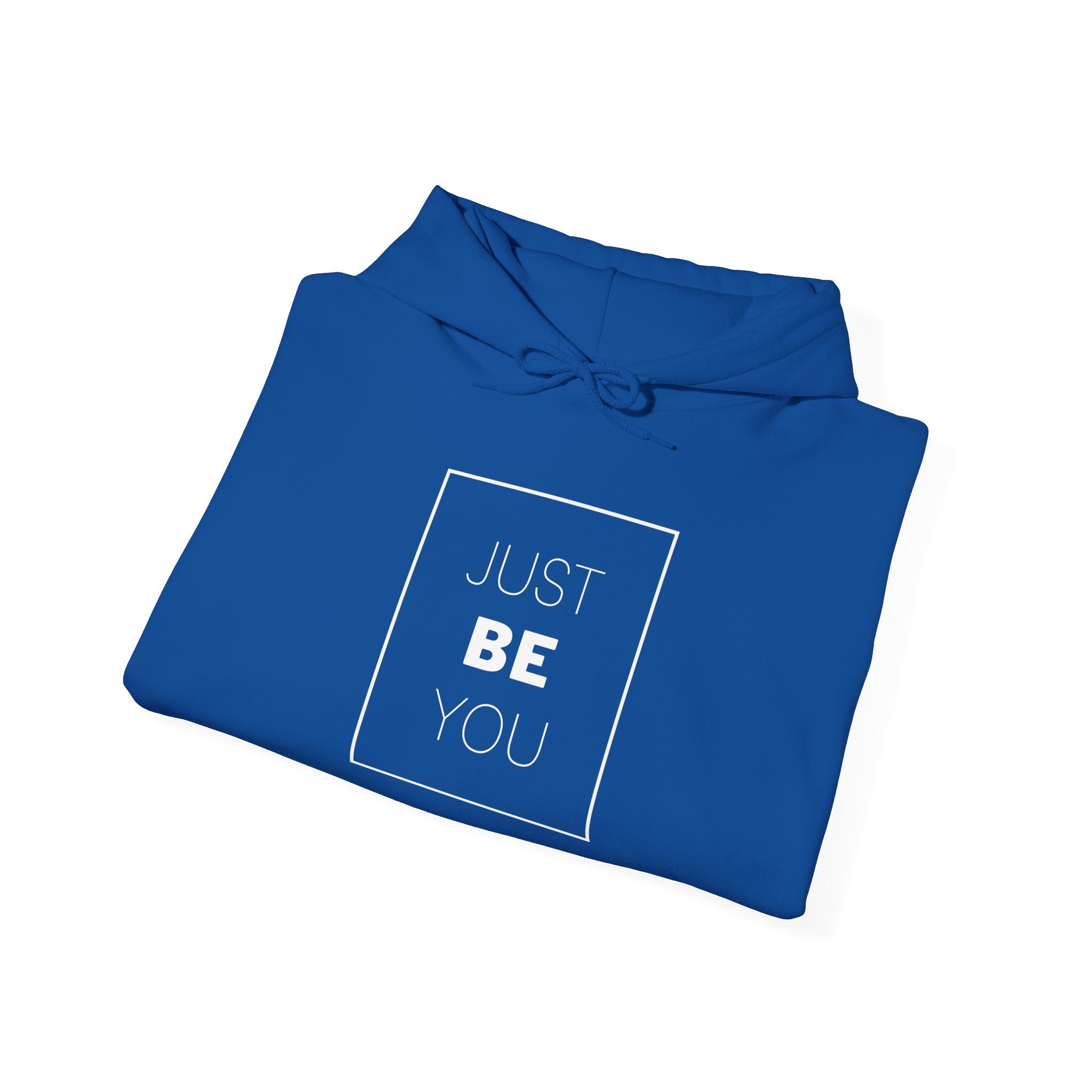 Just Be You Hoodie — Minimalist Inspirational Black Pullover