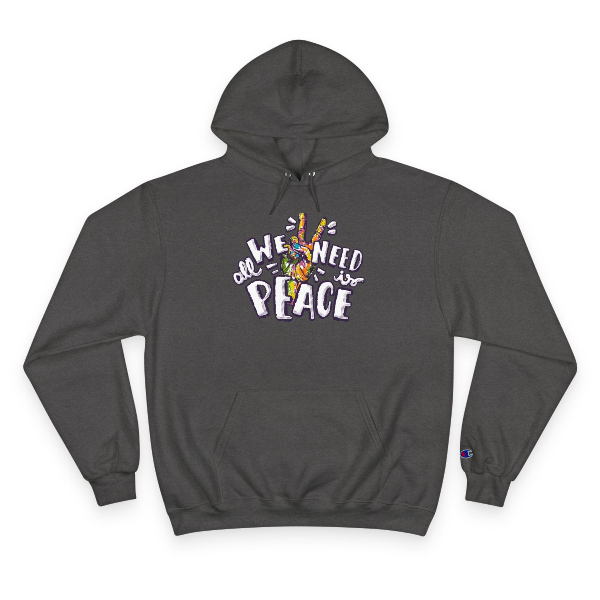 Hoodie — 'All We Need Is Peace' Graphic Pullover
