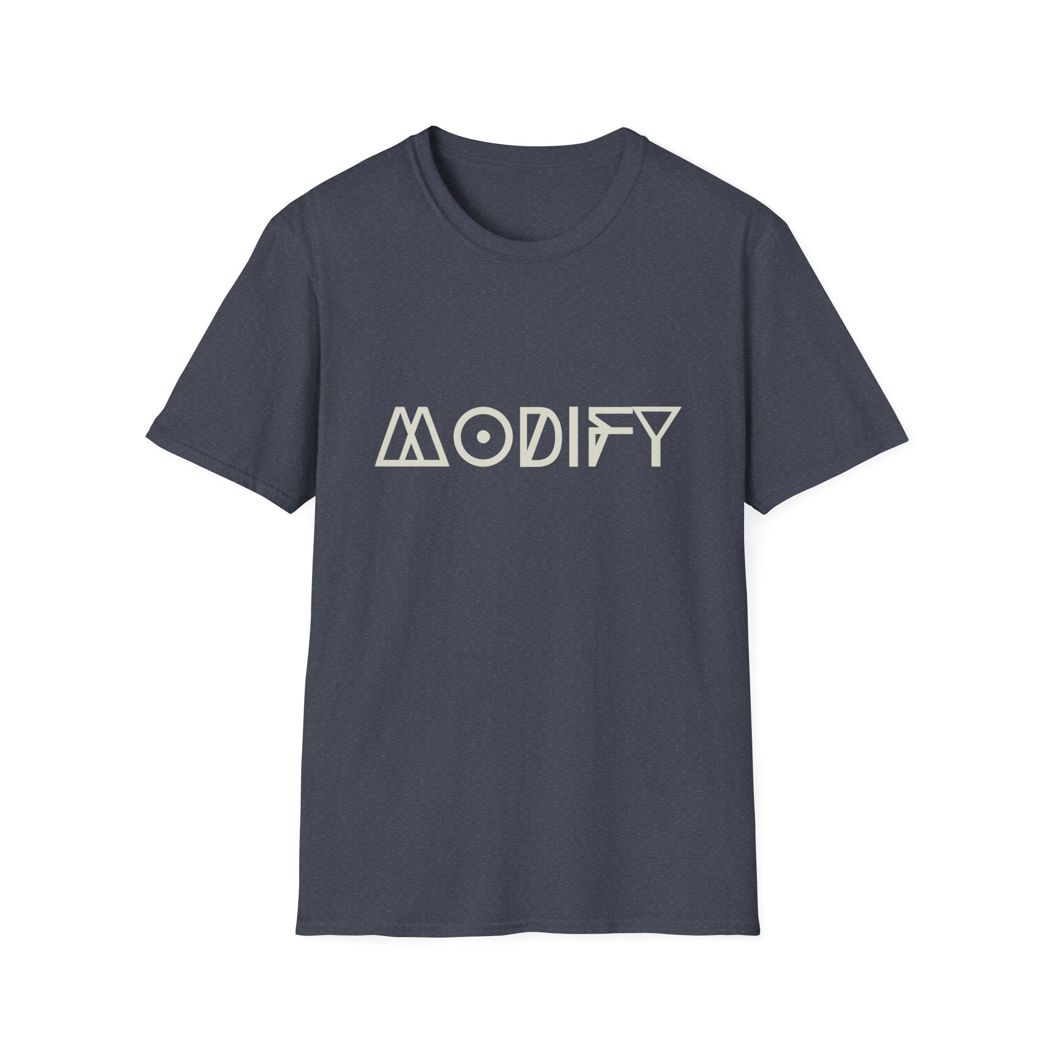 Modify Graphic T-Shirt — Retro Geometric Text Tee