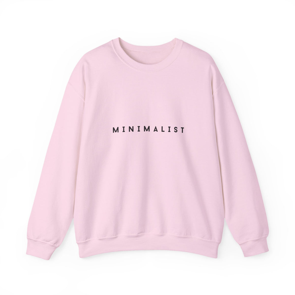 Minimalist Crewneck Sweatshirt — Simple 'MINIMALIST' Graphic Pullover