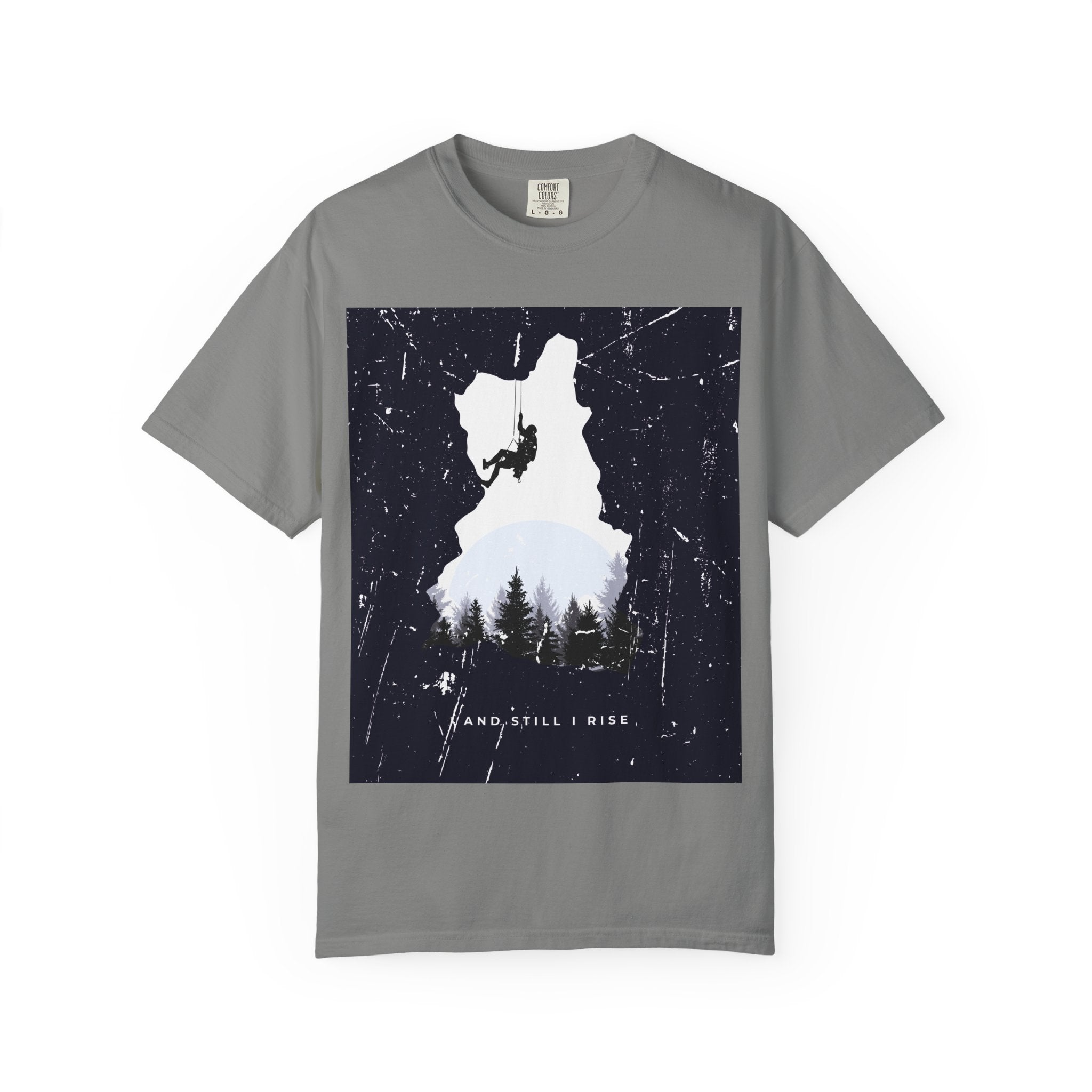 Climber Silhouette T-Shirt — And Still I Rise Mountain Adventure Tee