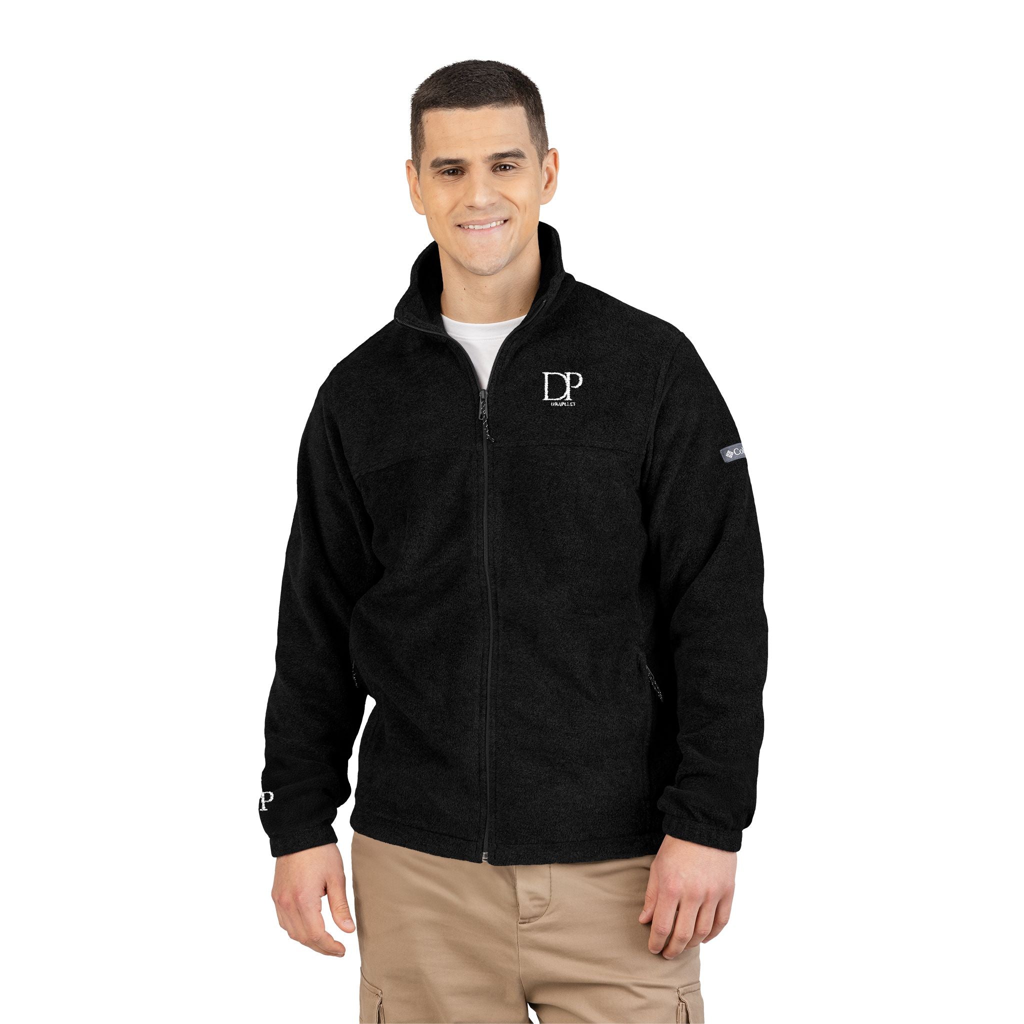 Embroidered Fleece Jacket – Cozy Columbia Zip-Up with LP Logo