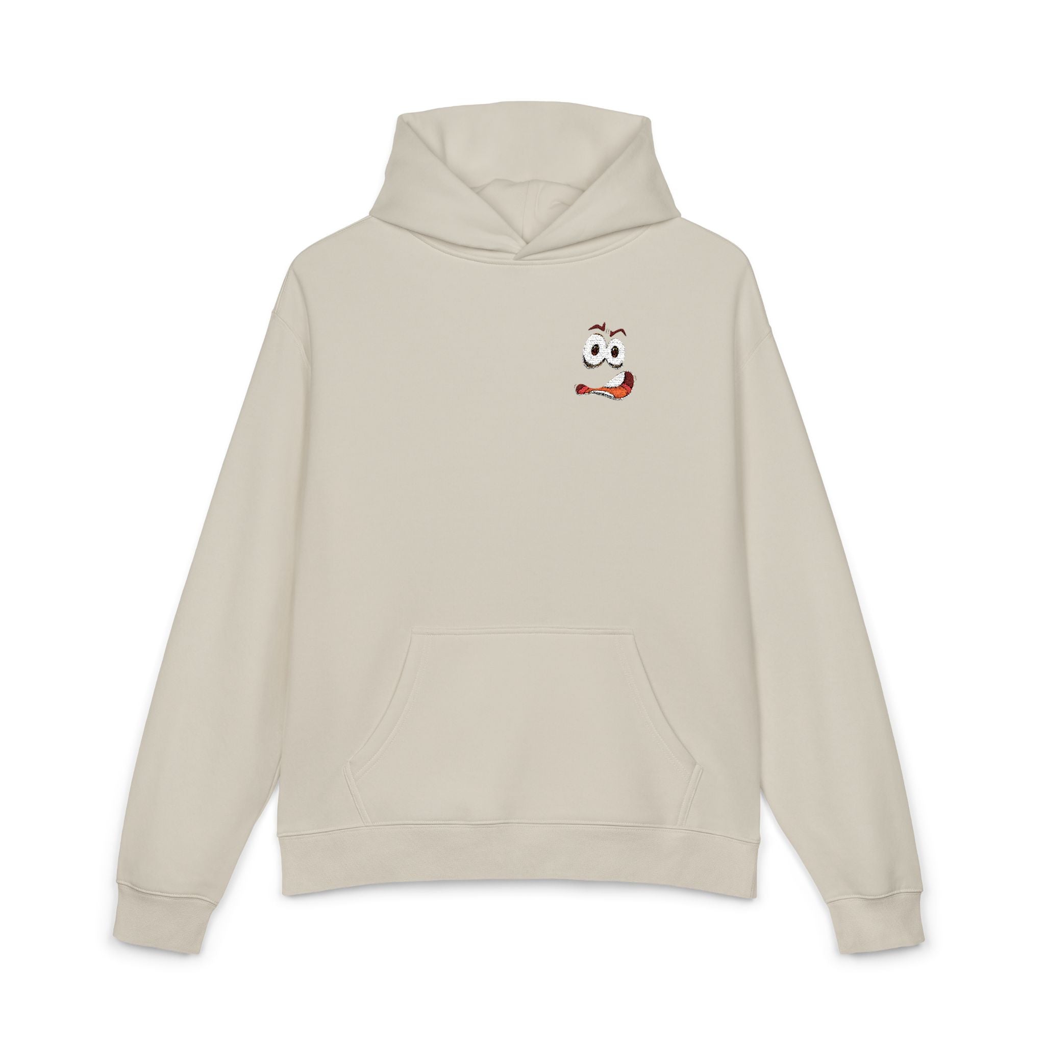 Relaxed Hoodie — Cute Cartoon Sushi Roll Pocket Logo Hoodie