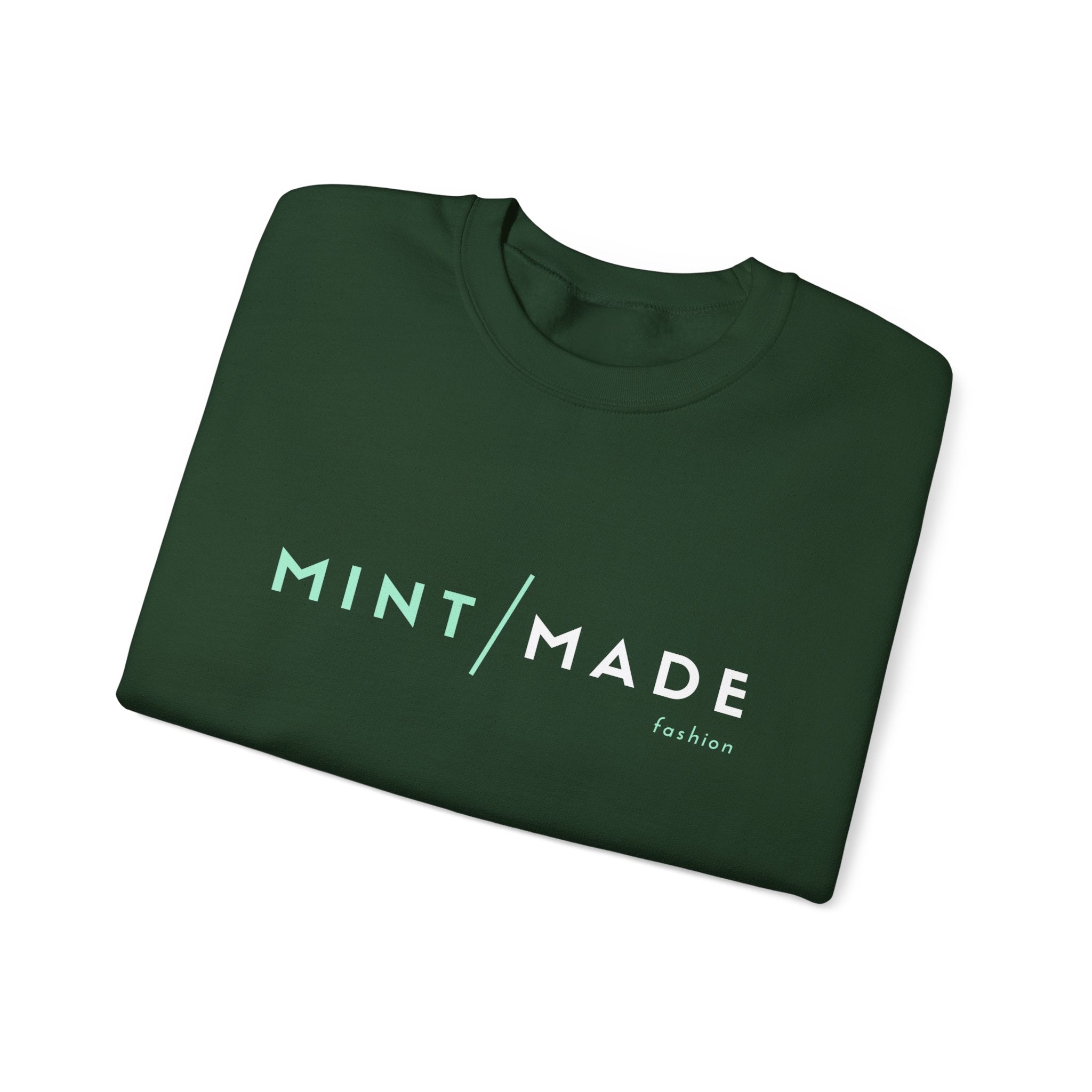 Mint Made Crewneck Sweatshirt — Minimal Logo Cozy Pullover