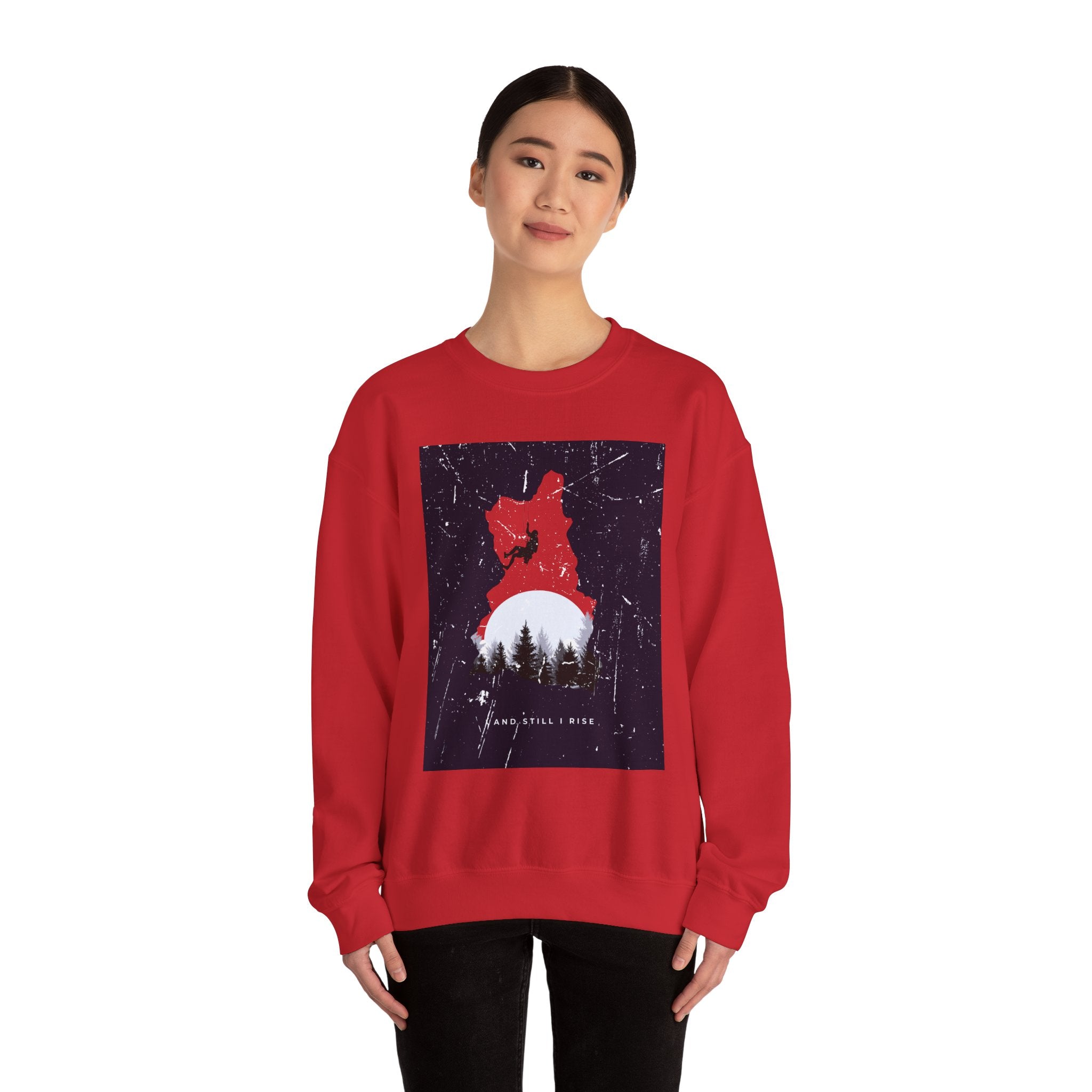 Adventure Snowboarder Graphic Sweatshirt — 'Find Your Wild' Mountain Crewneck