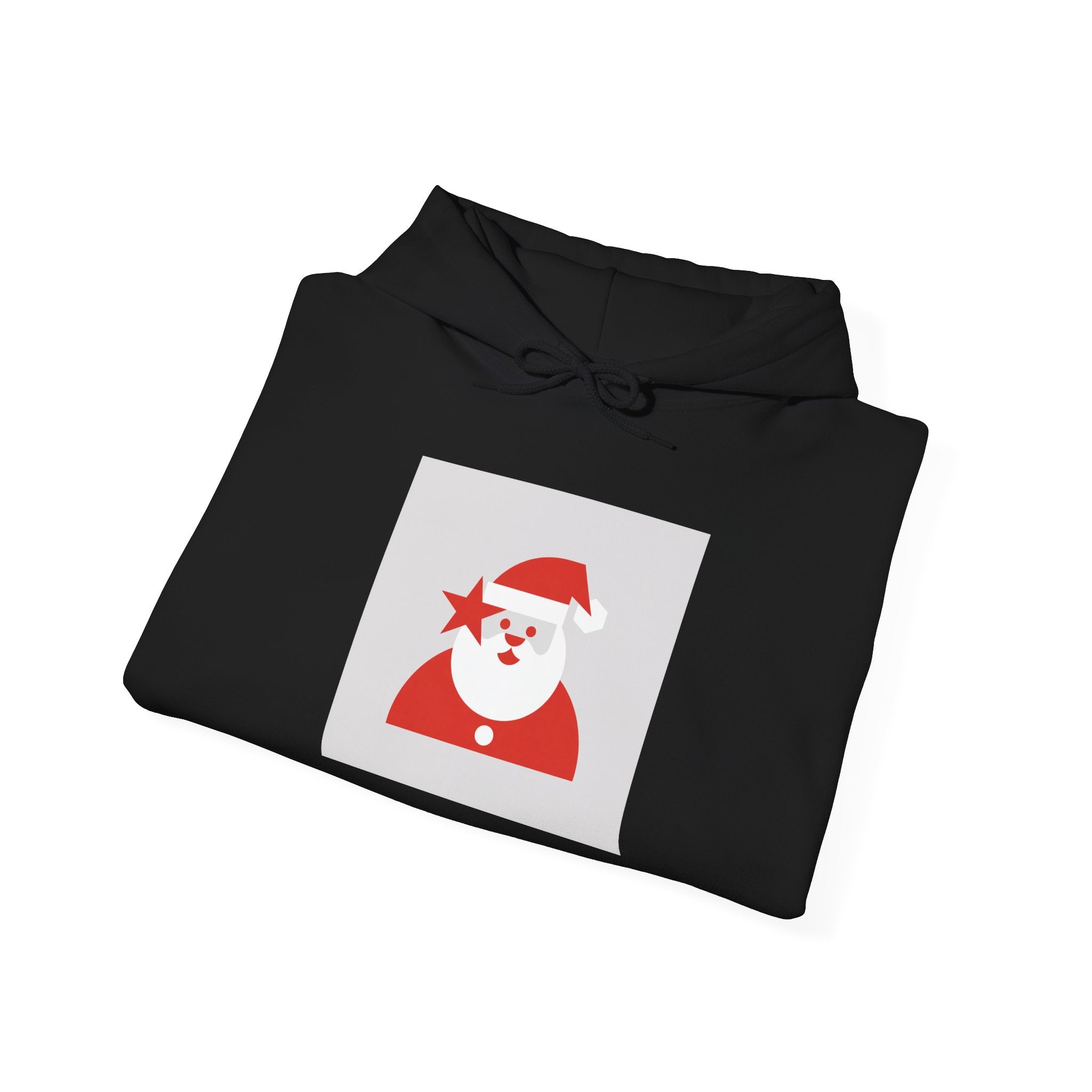 Minimal Santa Graphic Hoodie | modern santa graphic, geometric santa