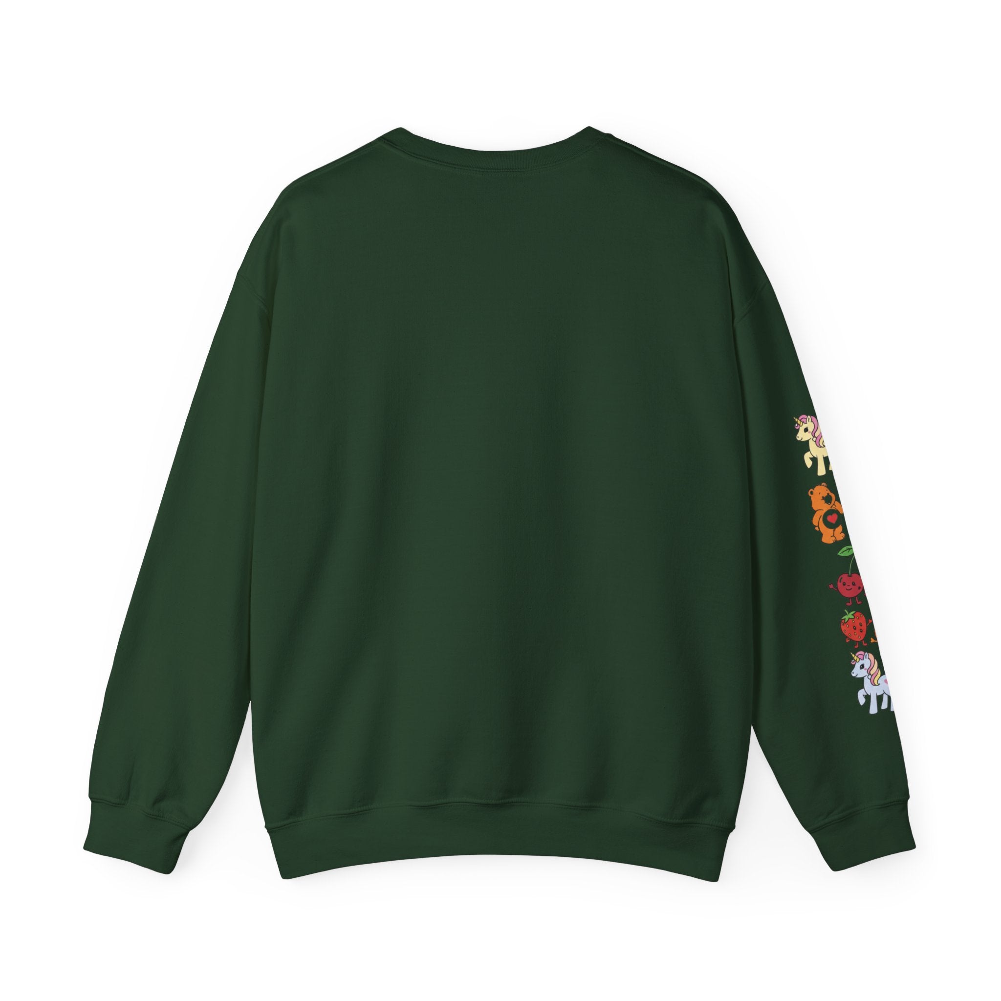 Crewneck Sweatshirt — Colorful Cute Animal Sleeve Graphic