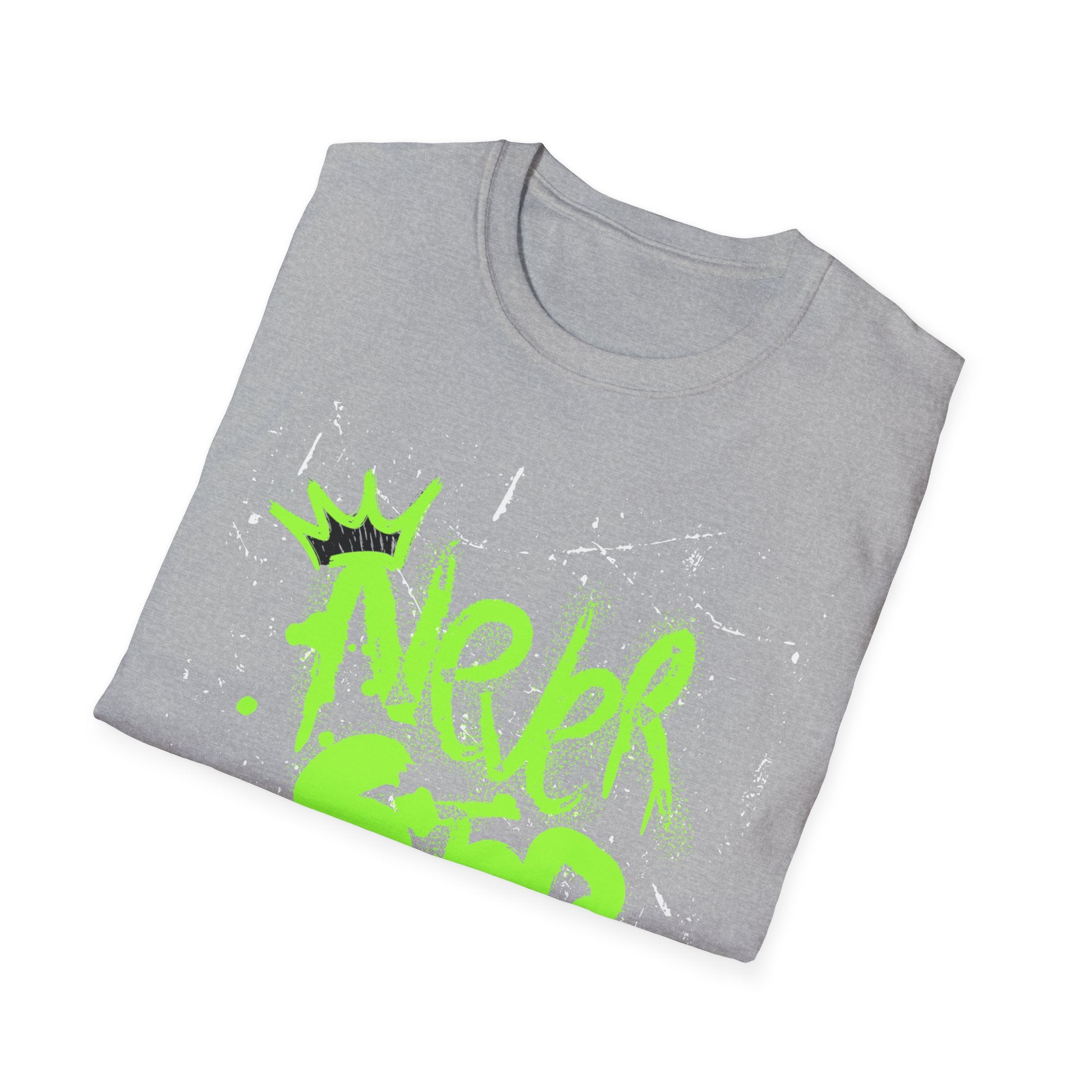 Never Stop Graffiti T-Shirt — Neon Green Street Art Tee