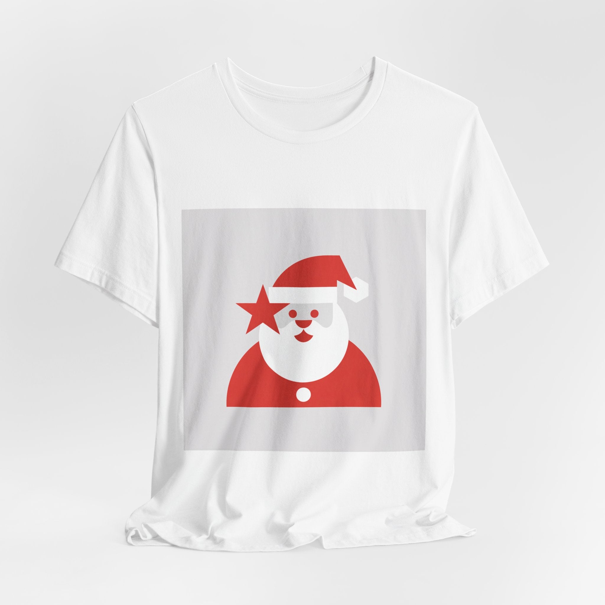 Minimal Santa Graphic Tee | Modern Santa Graphic, Geometric Santa