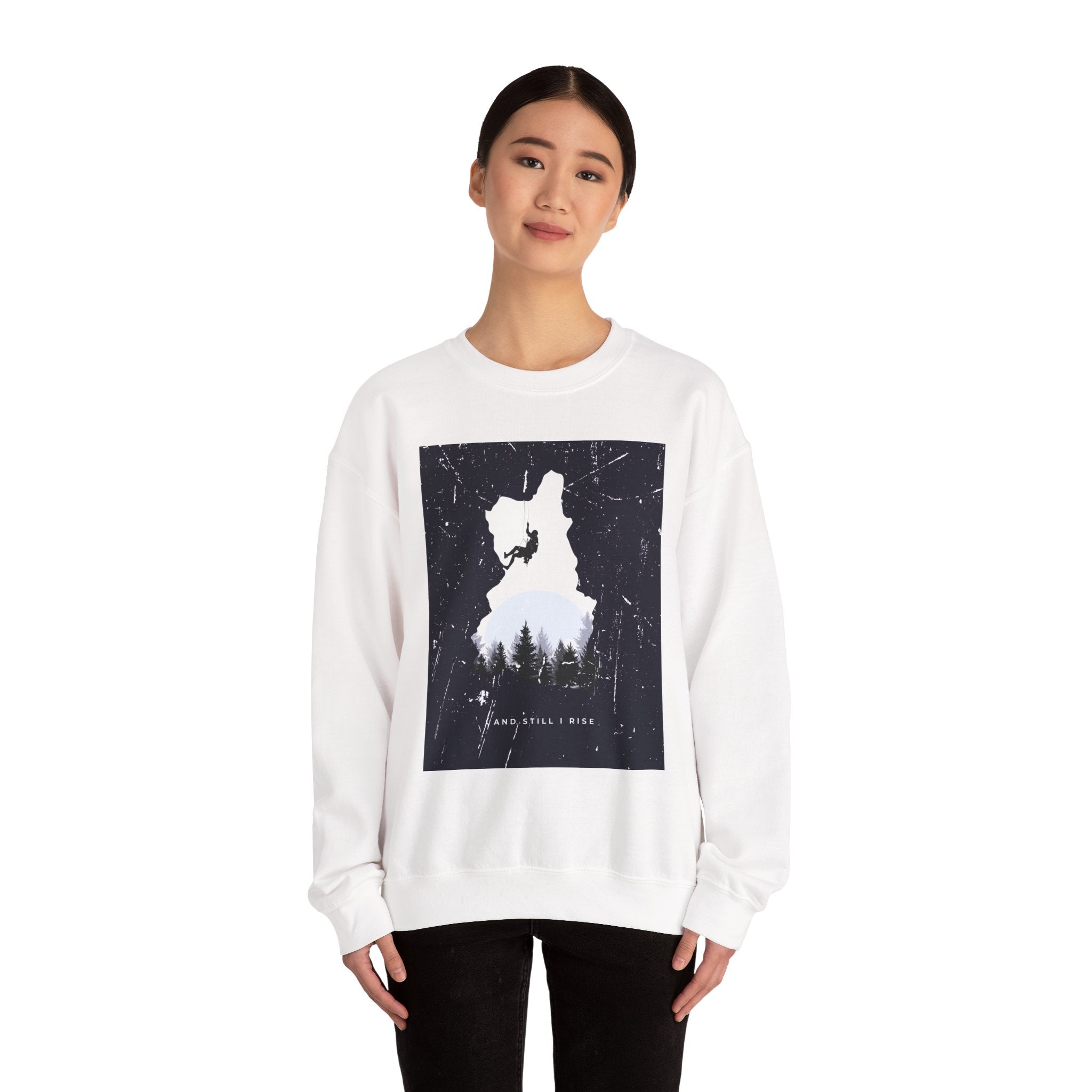 Adventure Snowboarder Graphic Sweatshirt — 'Find Your Wild' Mountain Crewneck