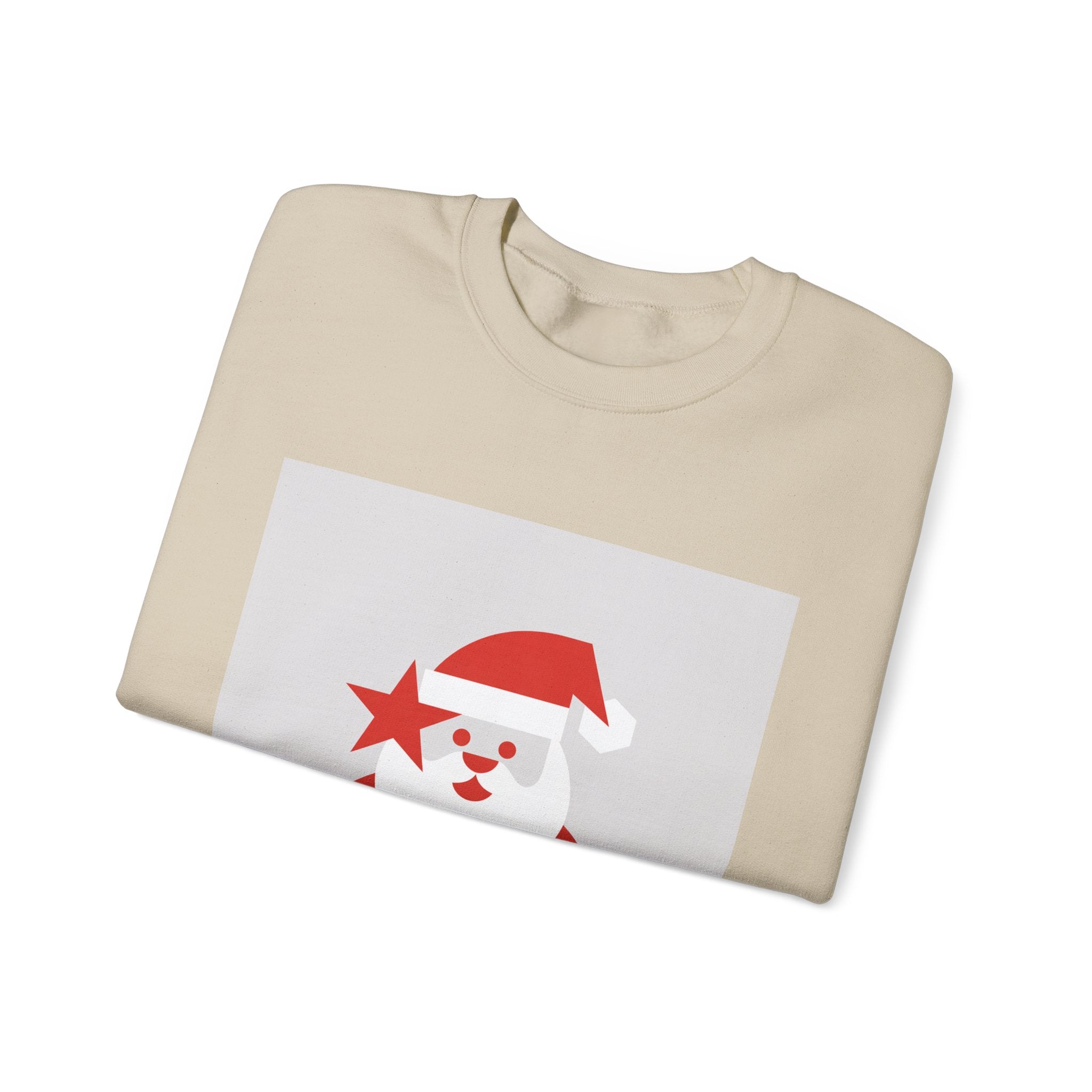 Minimal Santa Graphic Sweatshirt | Modern Santa, Geometric Holiday Crewneck