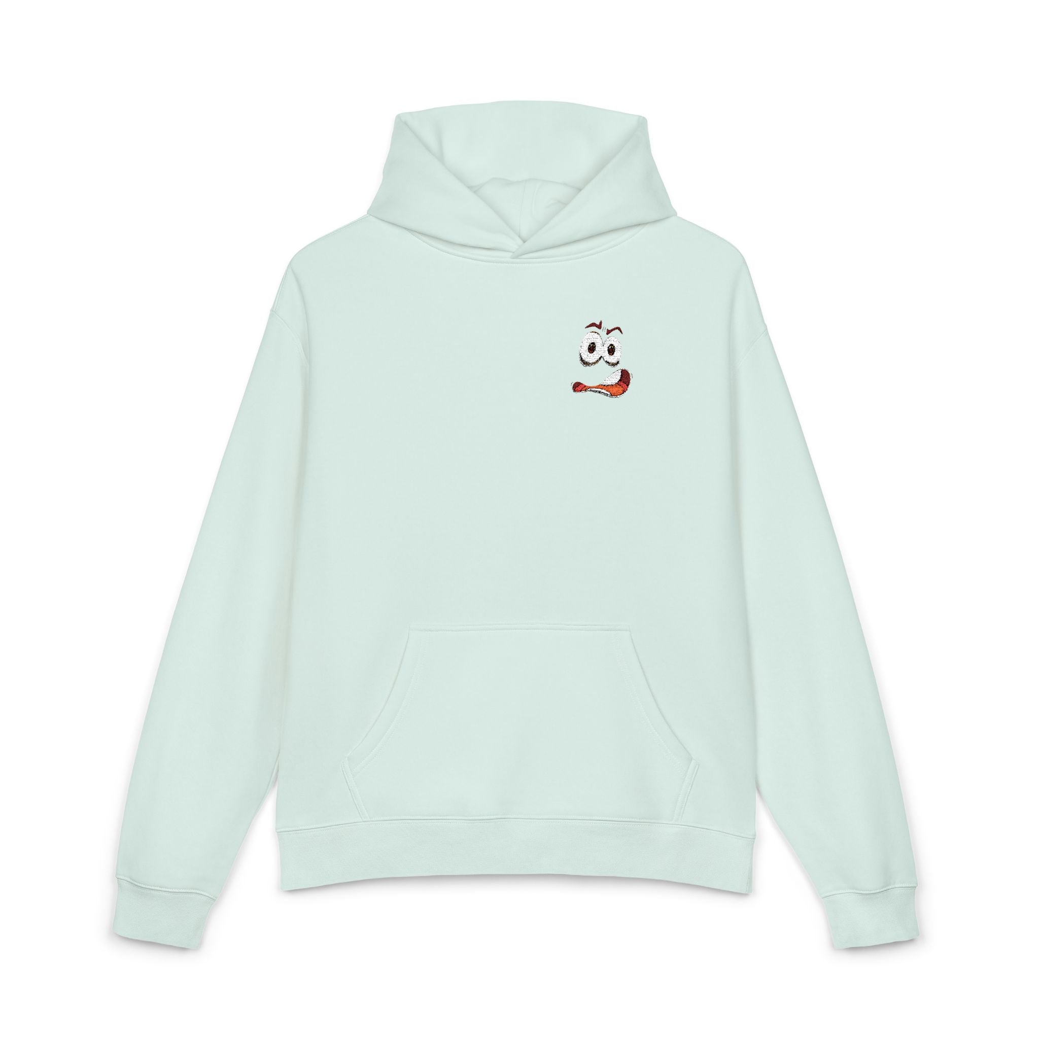 Relaxed Hoodie — Cute Cartoon Sushi Roll Pocket Logo Hoodie