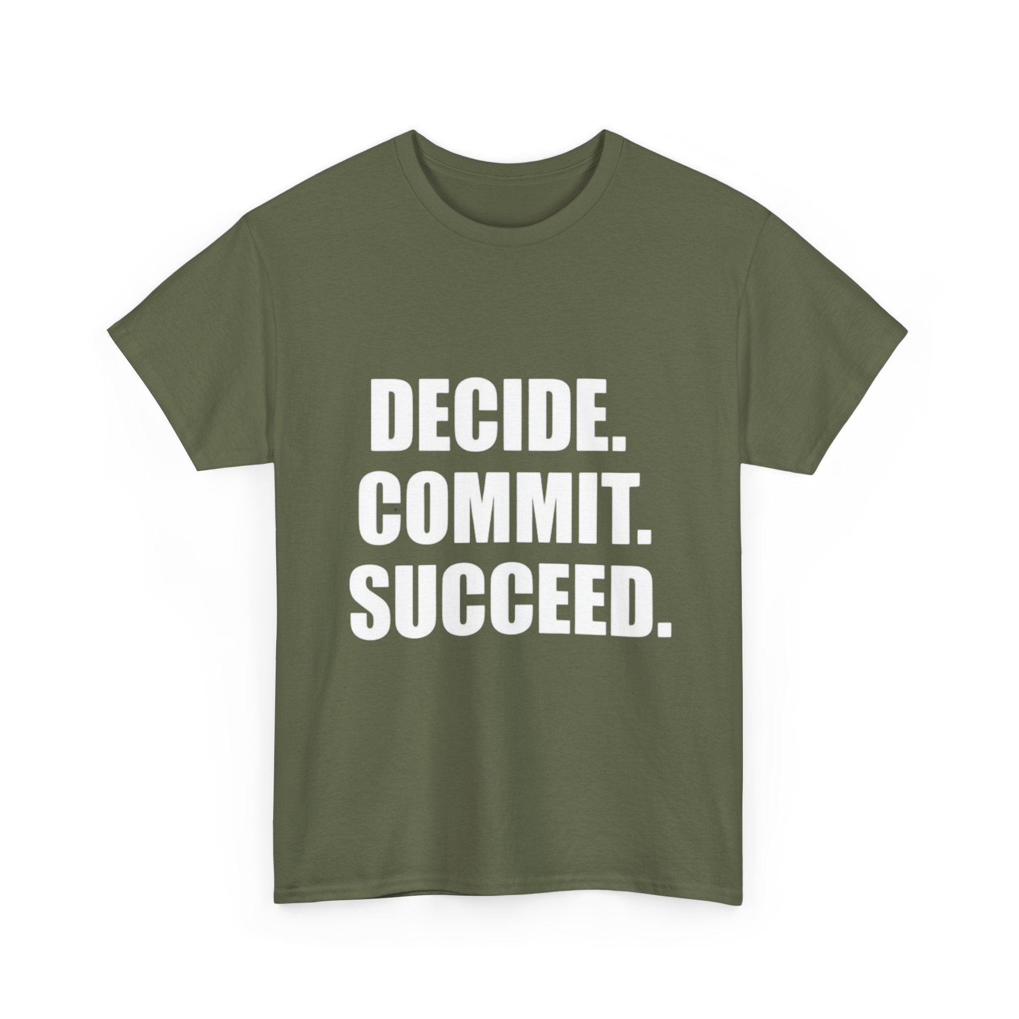 Decide. Commit. Succeed. Tee — Motivational Men's Black T-Shirt