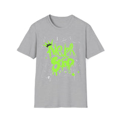 Never Stop Graffiti T-Shirt — Neon Green Street Art Tee