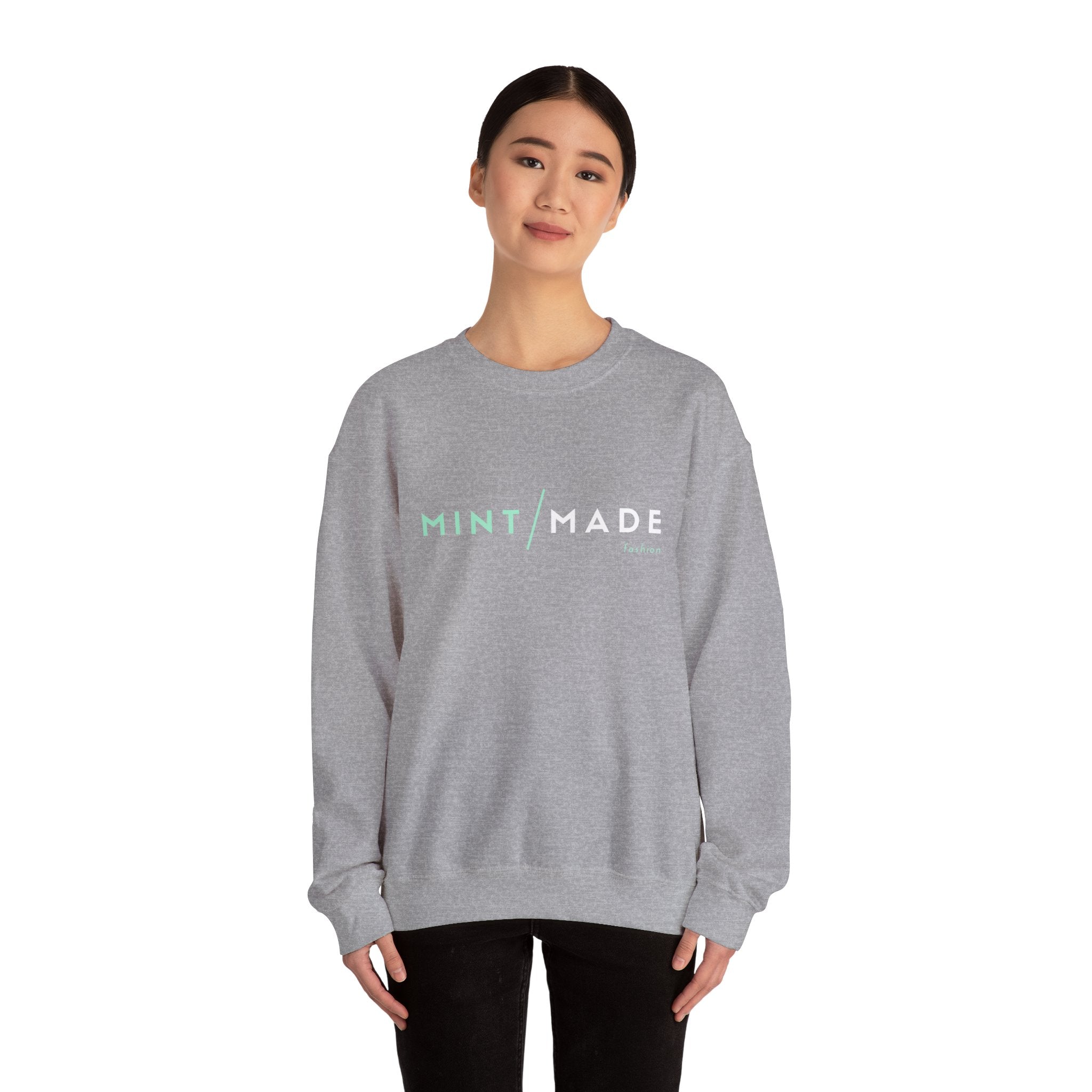 Mint Made Crewneck Sweatshirt — Minimal Logo Cozy Pullover
