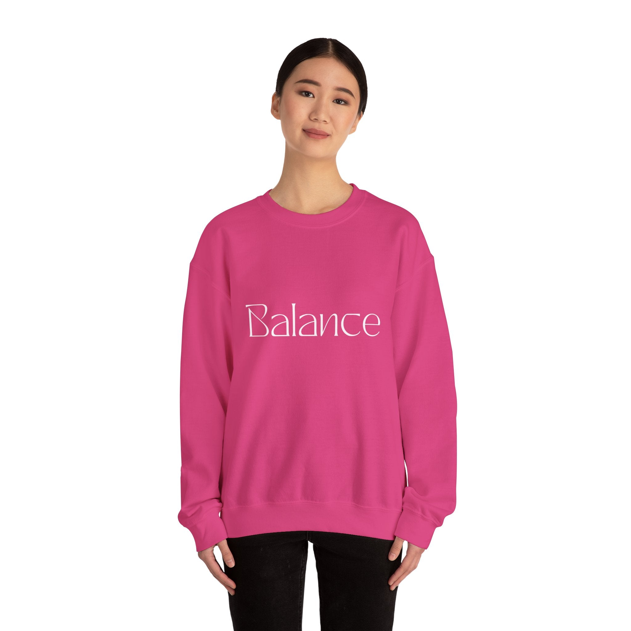Balance Crewneck Sweatshirt — Minimal Wellness Graphic Sweatshirt