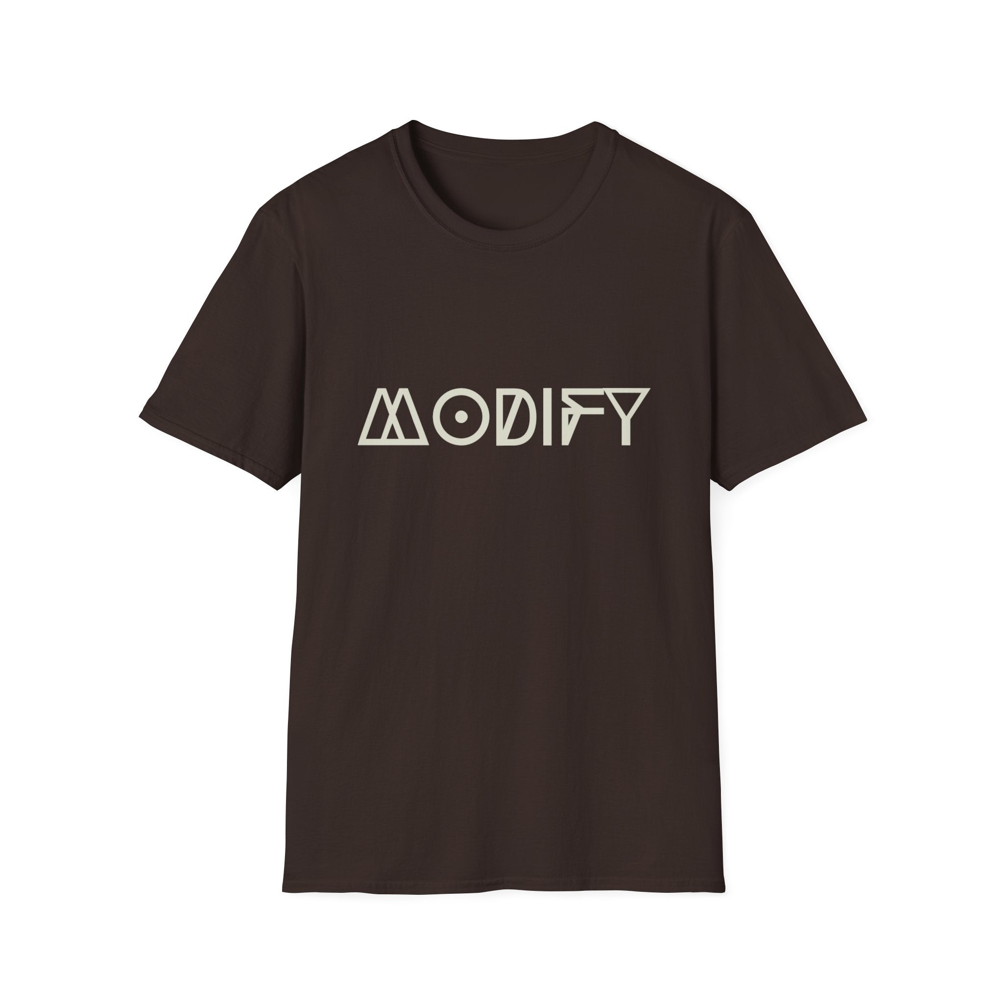 Modify Graphic T-Shirt — Retro Geometric Text Tee