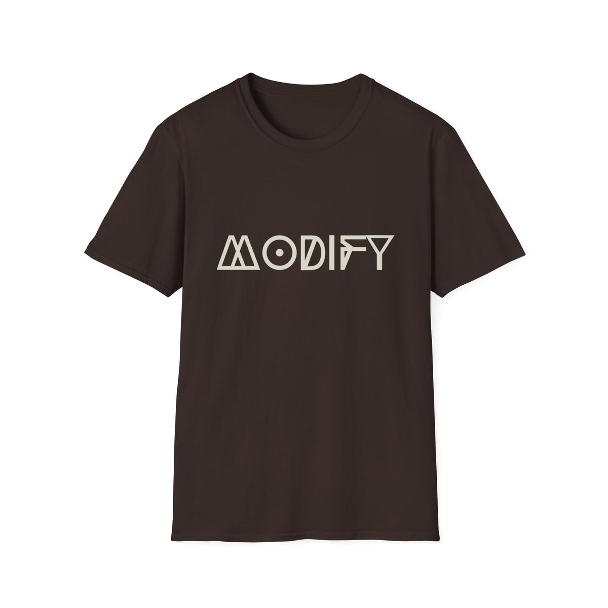 Modify Graphic T-Shirt — Retro Geometric Text Tee