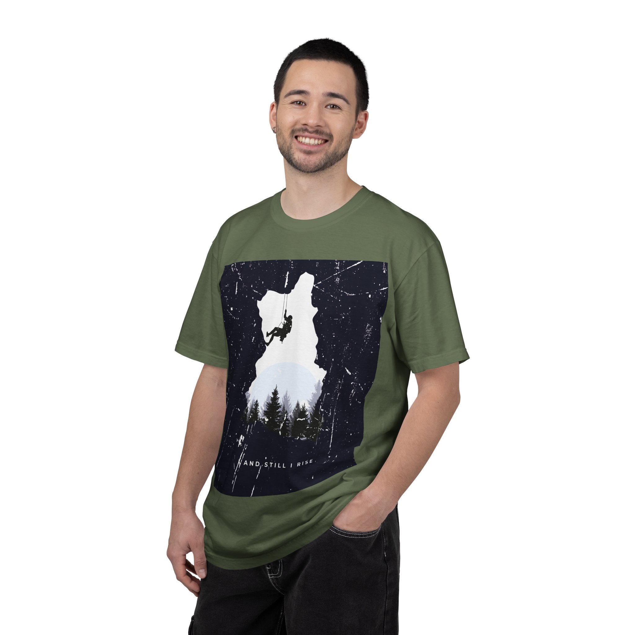 Climber Silhouette T-Shirt — And Still I Rise Mountain Adventure Tee