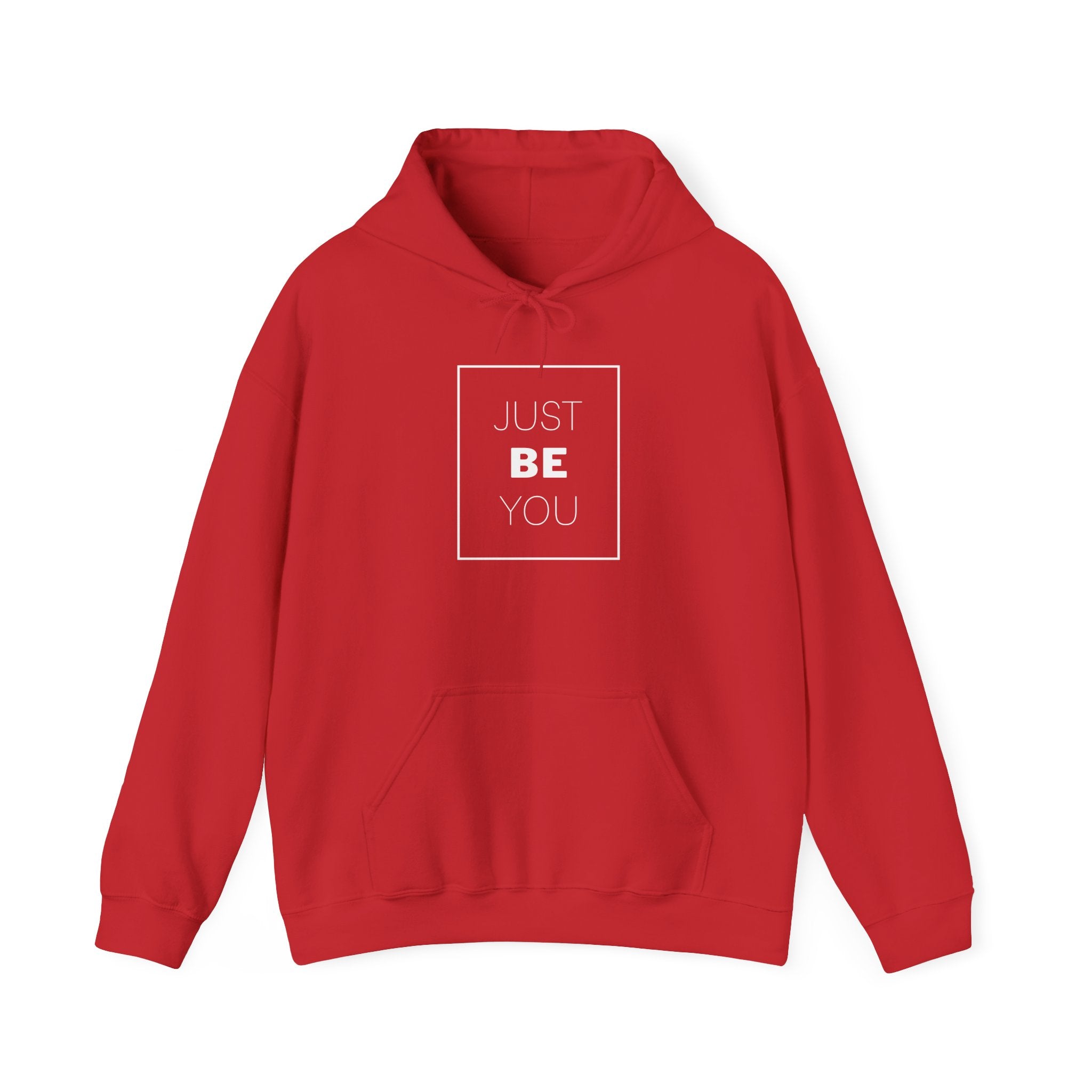 Just Be You Hoodie — Minimalist Inspirational Black Pullover