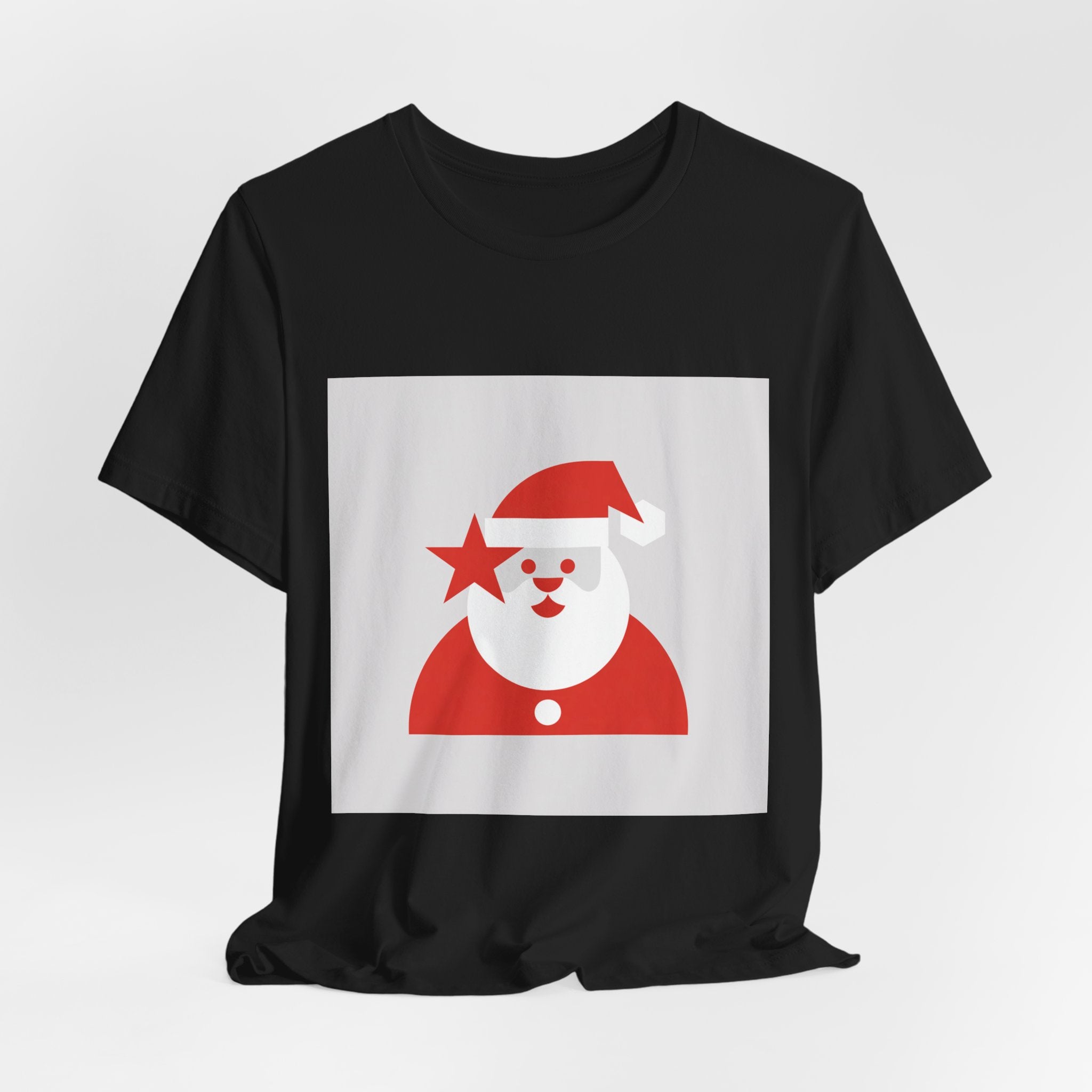 Minimal Santa Graphic Tee | Modern Santa Graphic, Geometric Santa