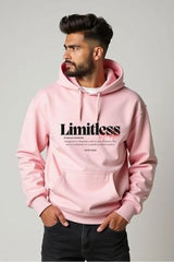 Men's Limitless Baby Pink Oversized Hooded Sweatshirt