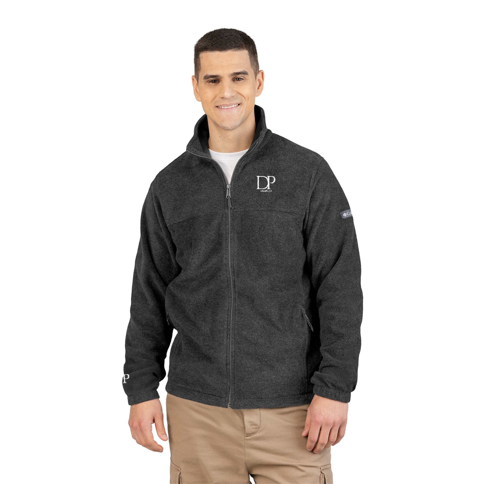 Embroidered Fleece Jacket – Cozy Columbia Zip-Up with LP Logo