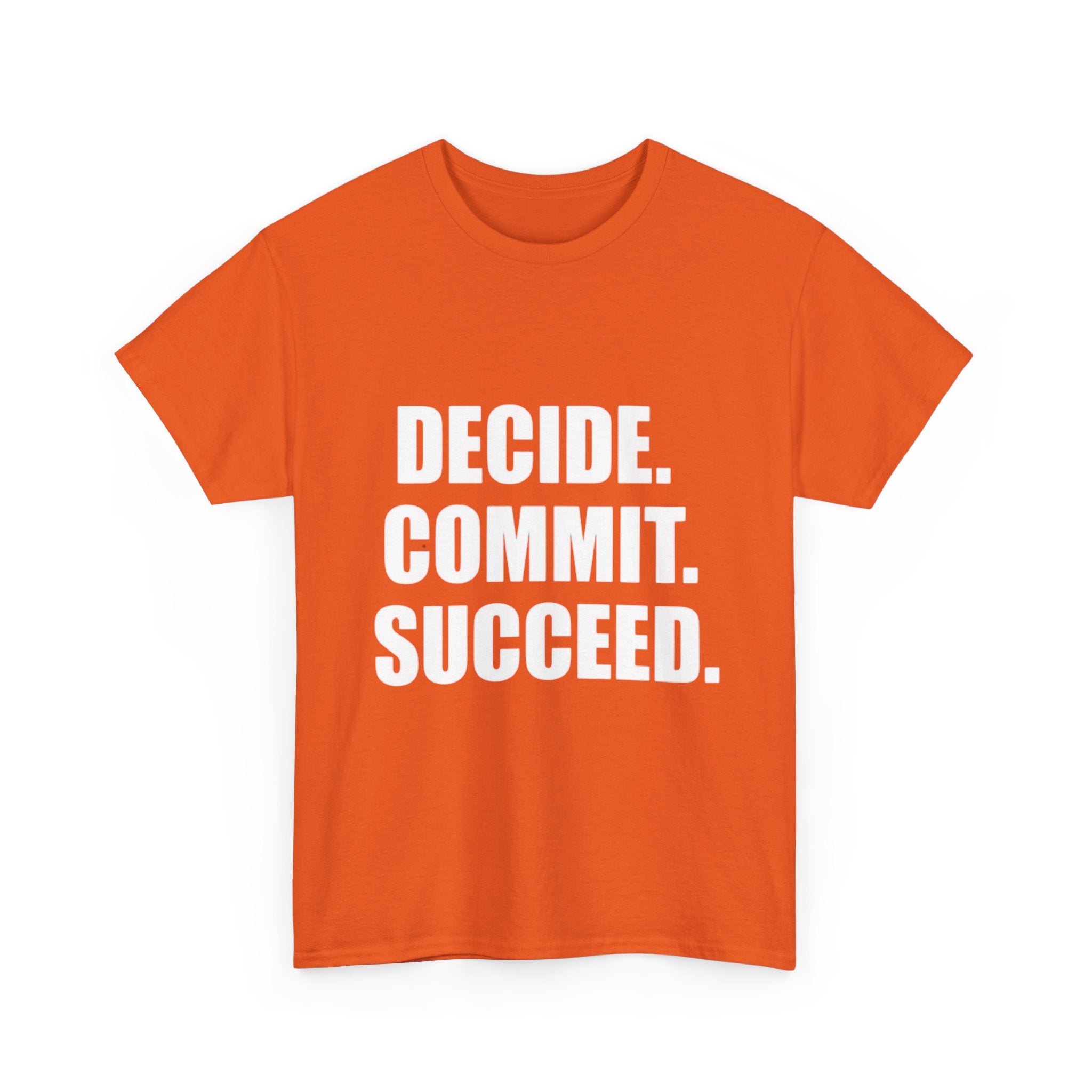 Decide. Commit. Succeed. Tee — Motivational Men's Black T-Shirt