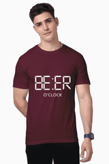 Unisex "Beer Time" Maroon Premium Supima T-Shirt