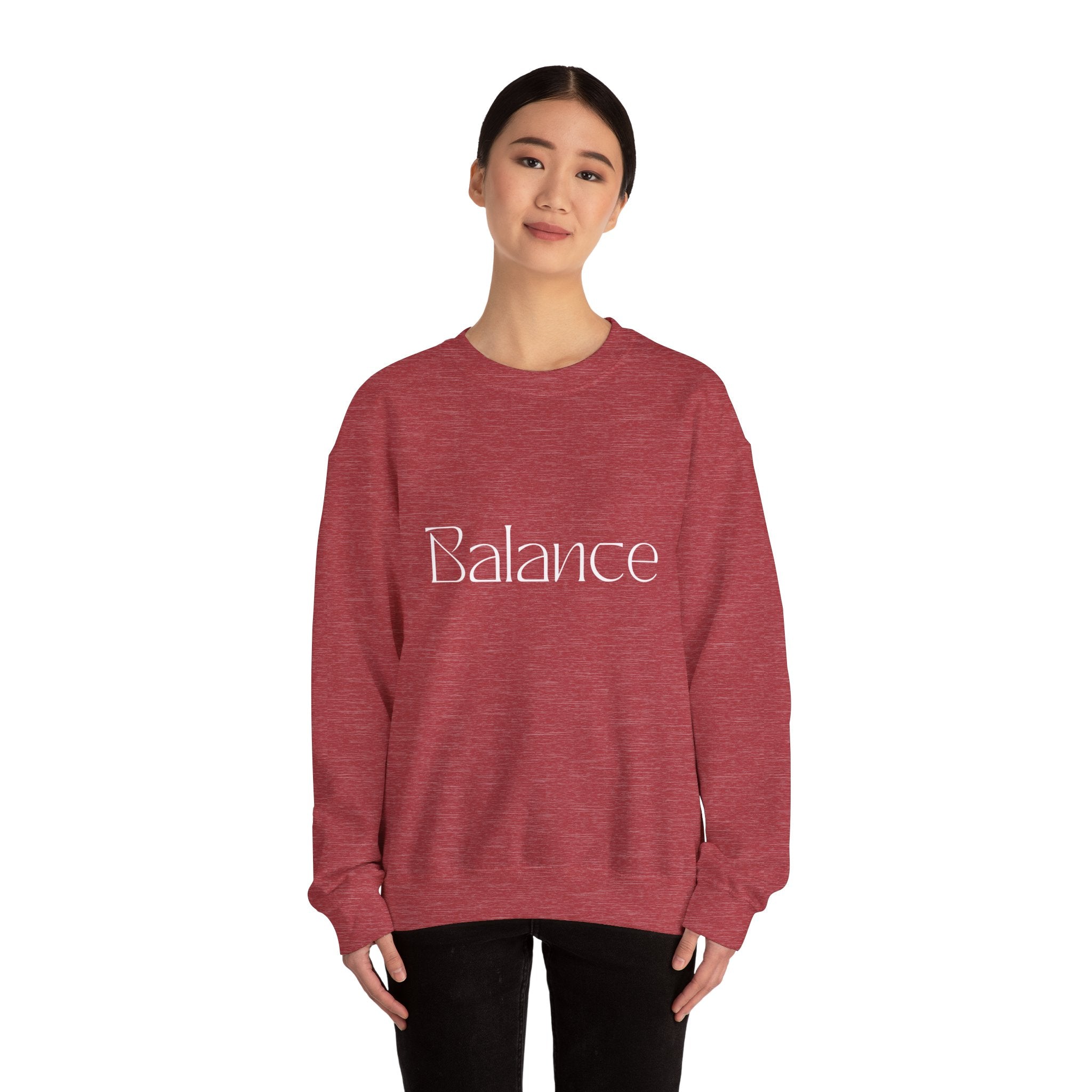 Balance Crewneck Sweatshirt — Minimal Wellness Graphic Sweatshirt