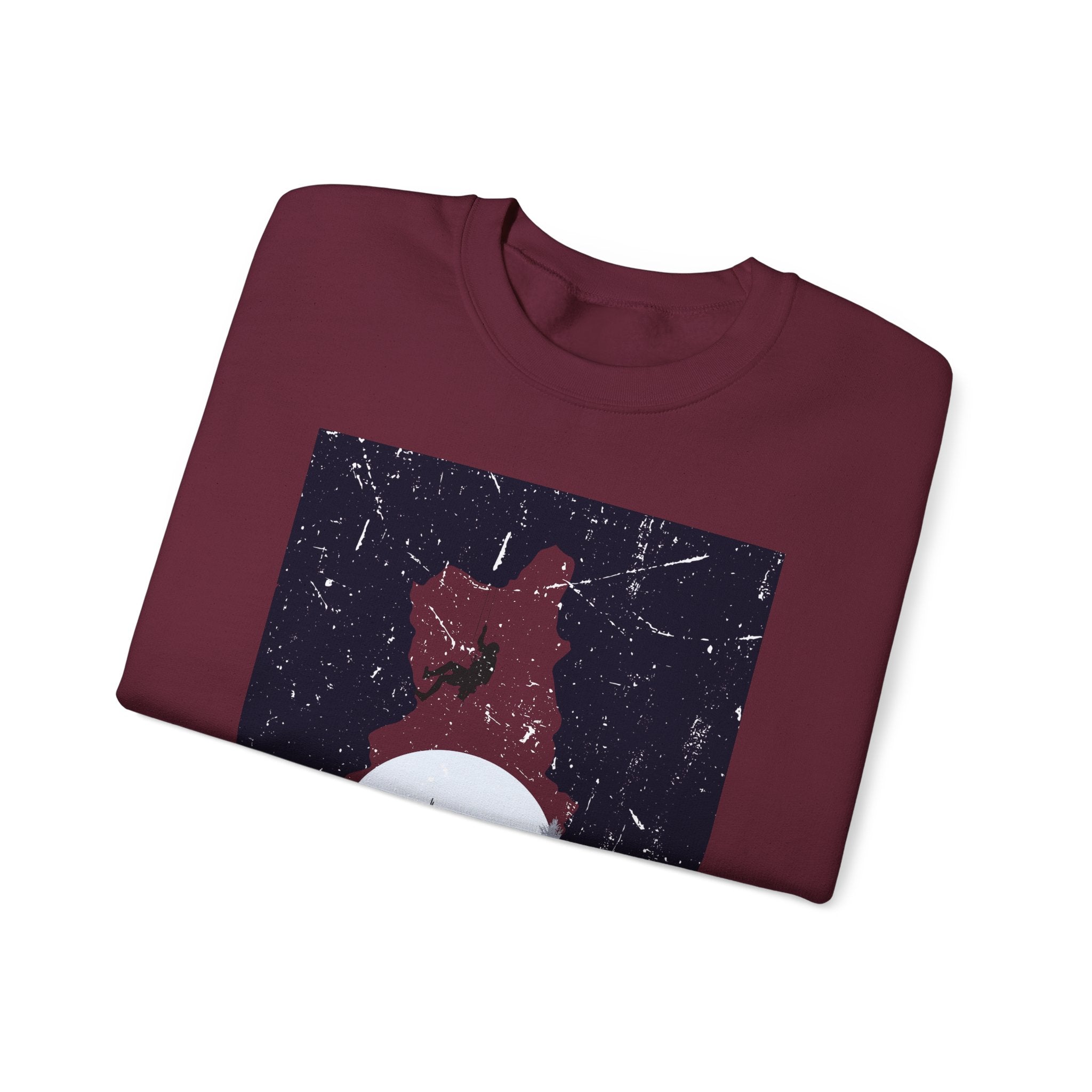 Adventure Snowboarder Graphic Sweatshirt — 'Find Your Wild' Mountain Crewneck