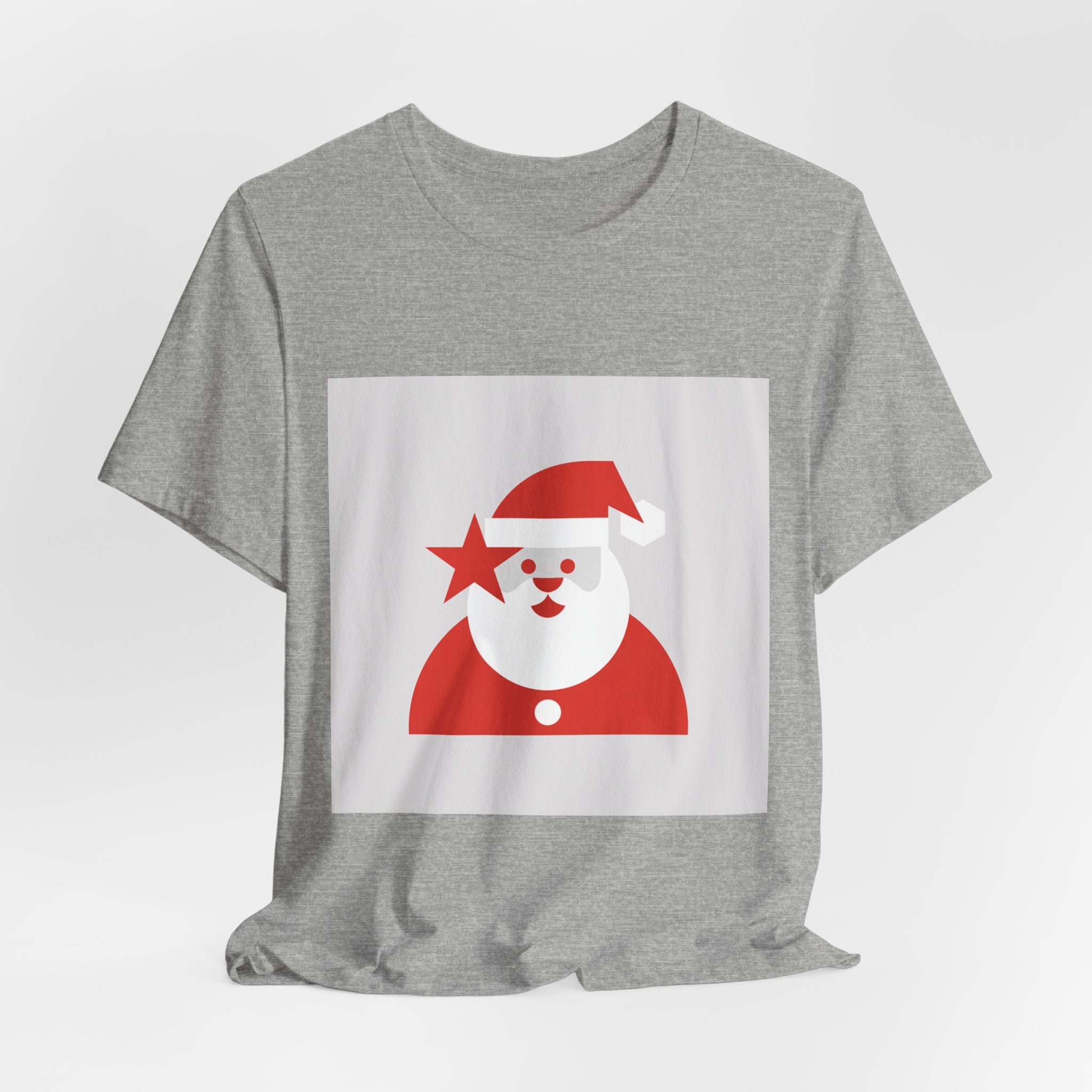 Minimal Santa Graphic Tee | Modern Santa Graphic, Geometric Santa