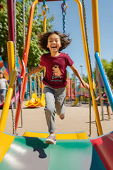 Boys Coffee Brown Round Neck Half Sleeve Be Cool T-shirt