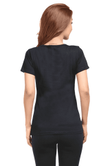 Women's Round Neck Half Sleeve Good Vibes T-Shirt