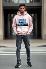 Men's Supernova Car Light Baby Pink Hooded Sweatshirt