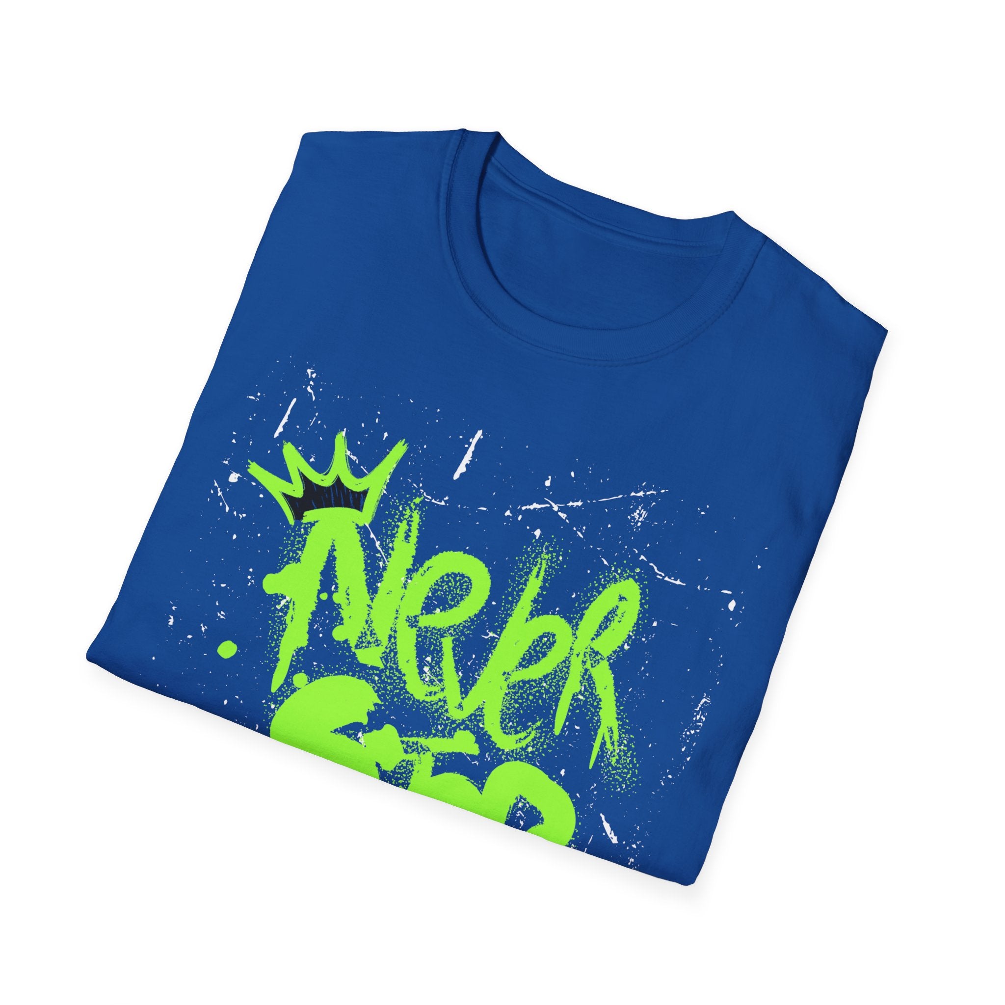 Never Stop Graffiti T-Shirt — Neon Green Street Art Tee