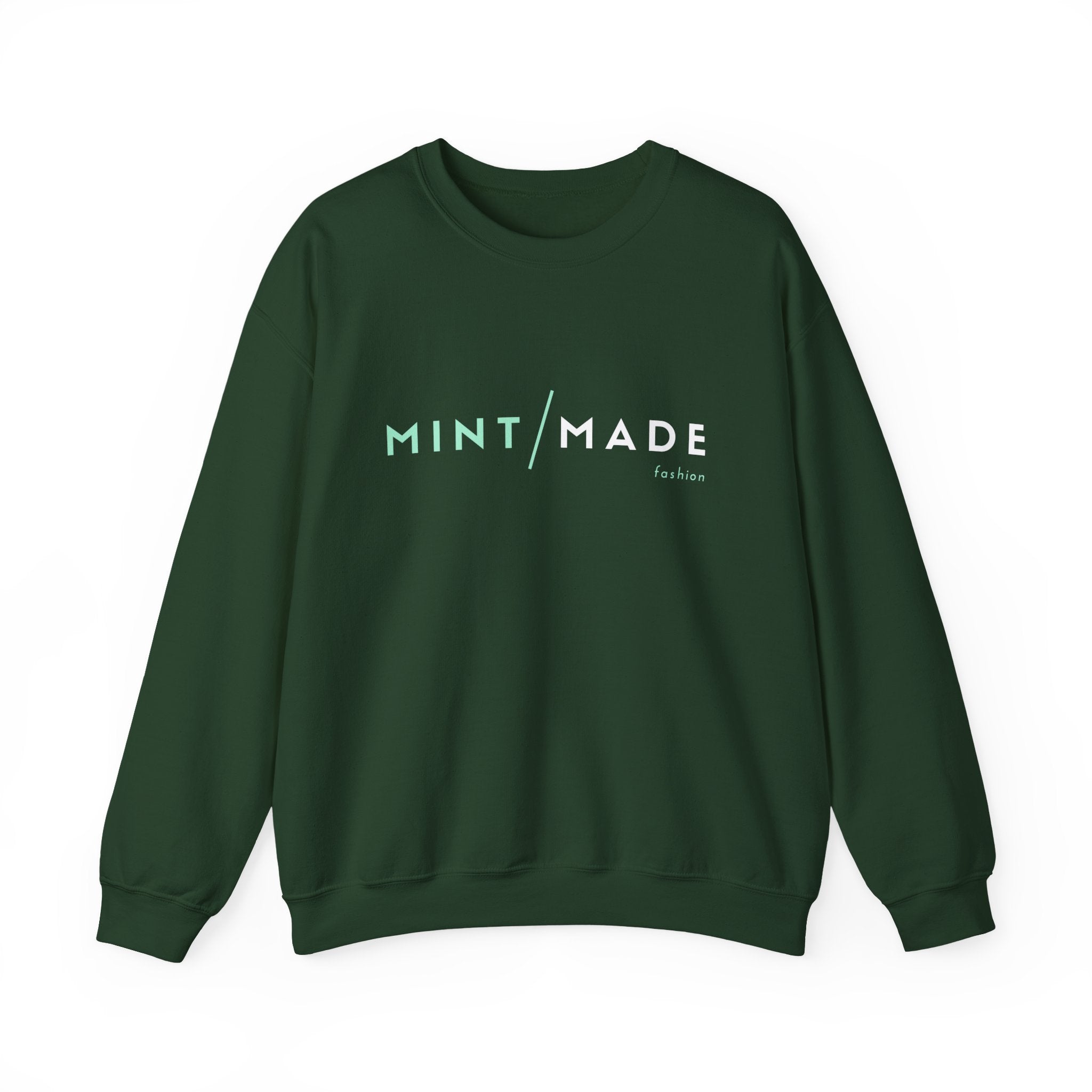 Mint Made Crewneck Sweatshirt — Minimal Logo Cozy Pullover