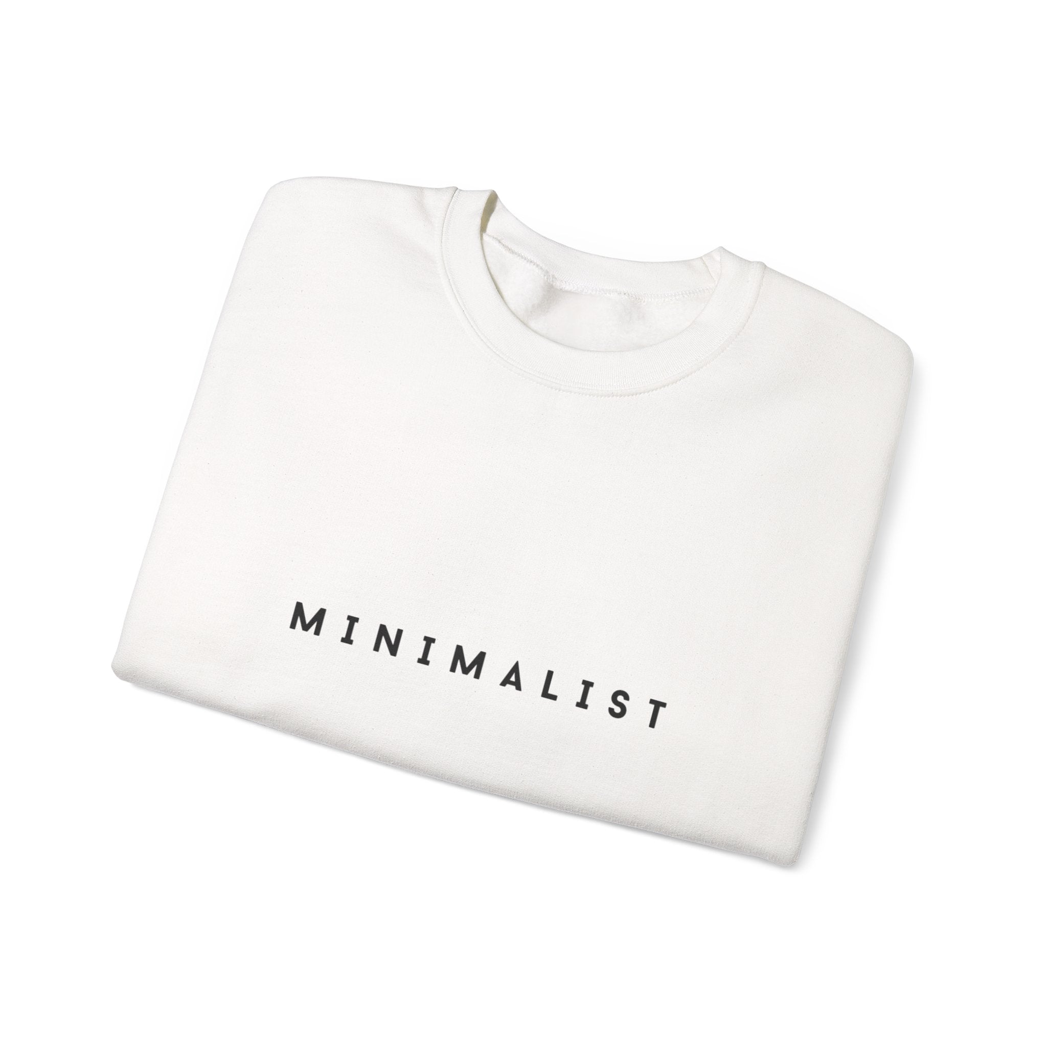 Minimalist Crewneck Sweatshirt — Simple 'MINIMALIST' Graphic Pullover