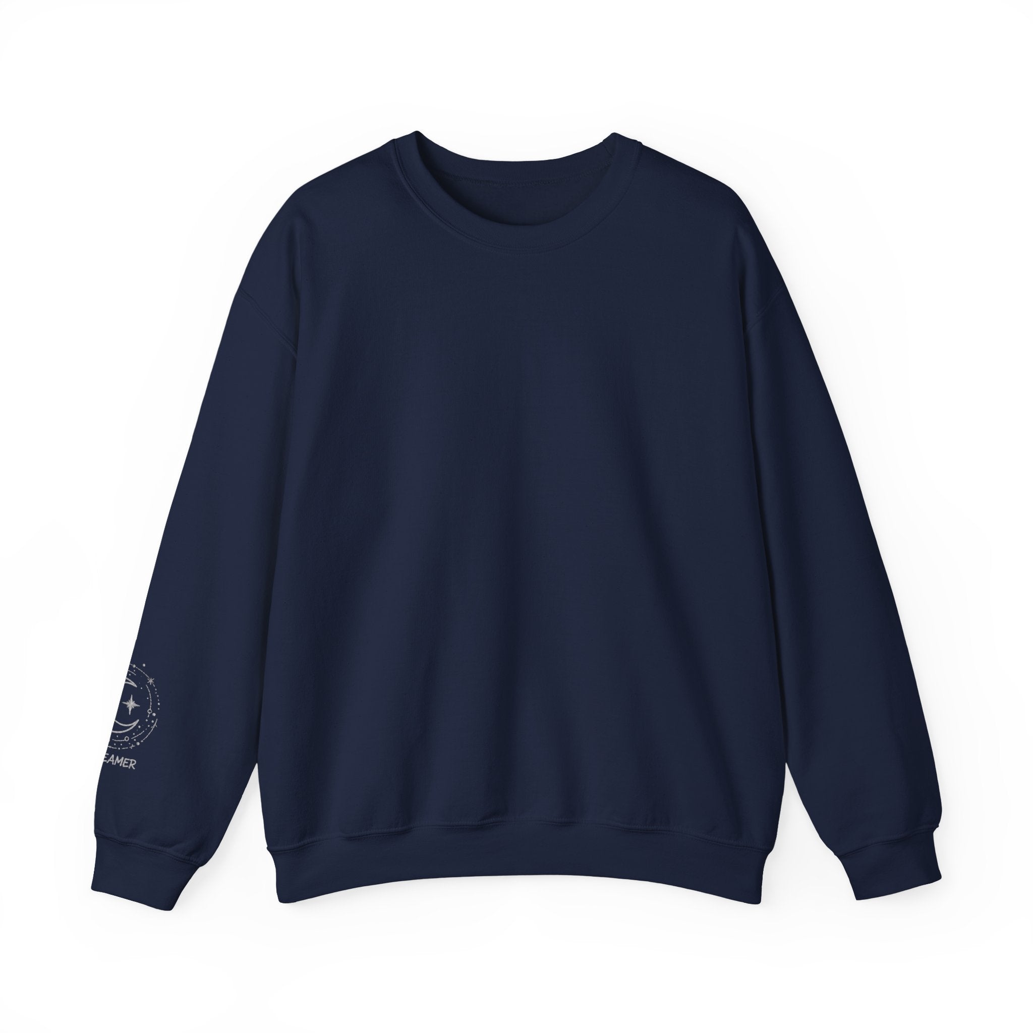Crewneck Sweatshirt — Minimal Astro Sleeve Graphic