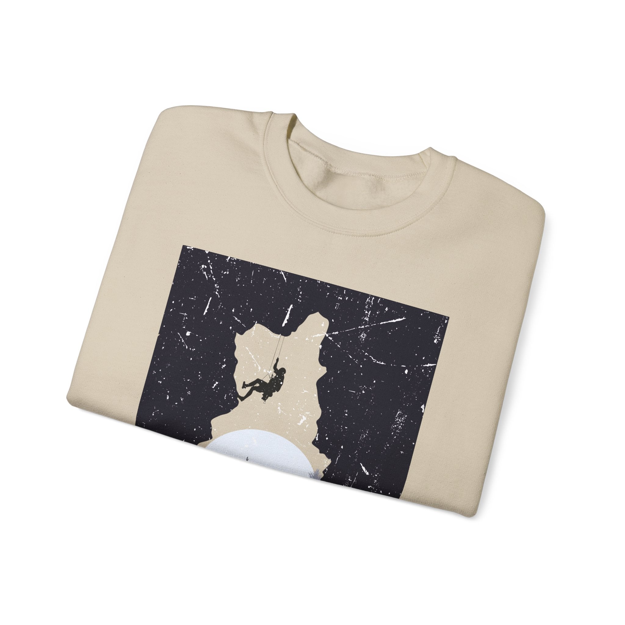 Adventure Snowboarder Graphic Sweatshirt — 'Find Your Wild' Mountain Crewneck