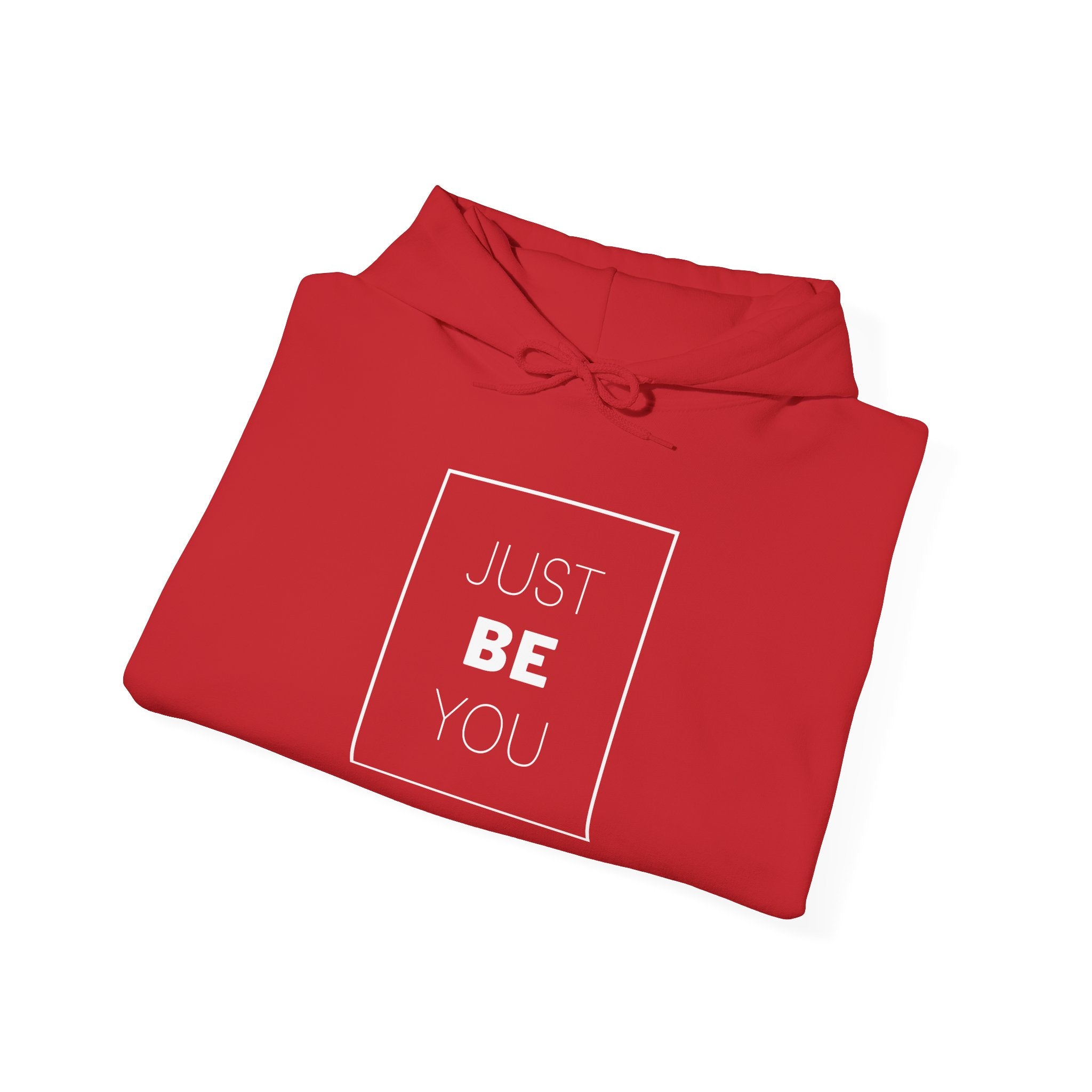Just Be You Hoodie — Minimalist Inspirational Black Pullover