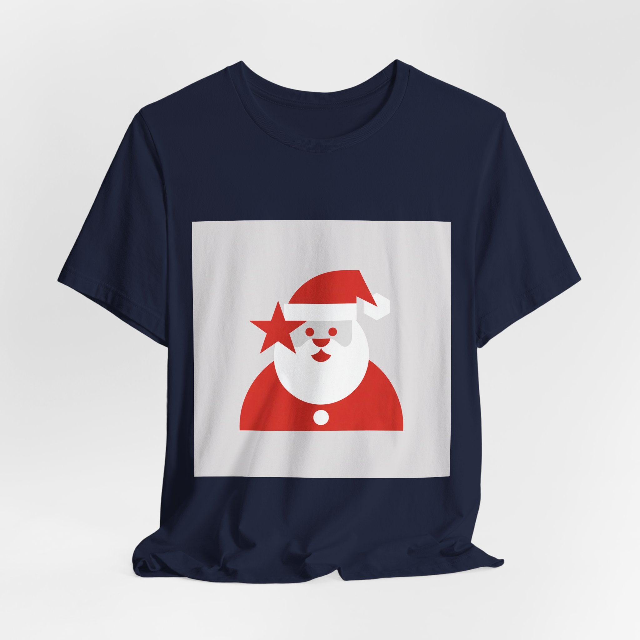 Minimal Santa Graphic Tee | Modern Santa Graphic, Geometric Santa