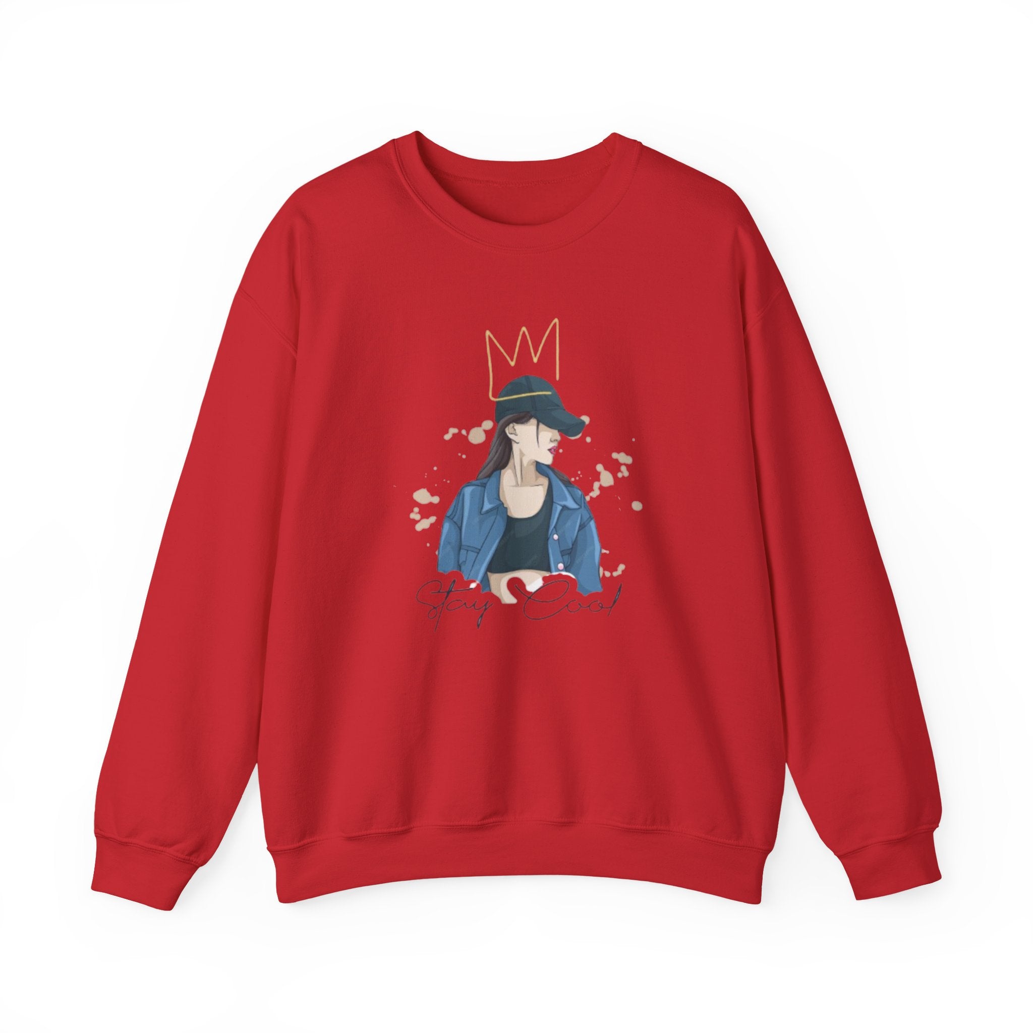 Stay Cool Girl Sweatshirt — Casual Graphic Crewneck for Teens & Young Women
