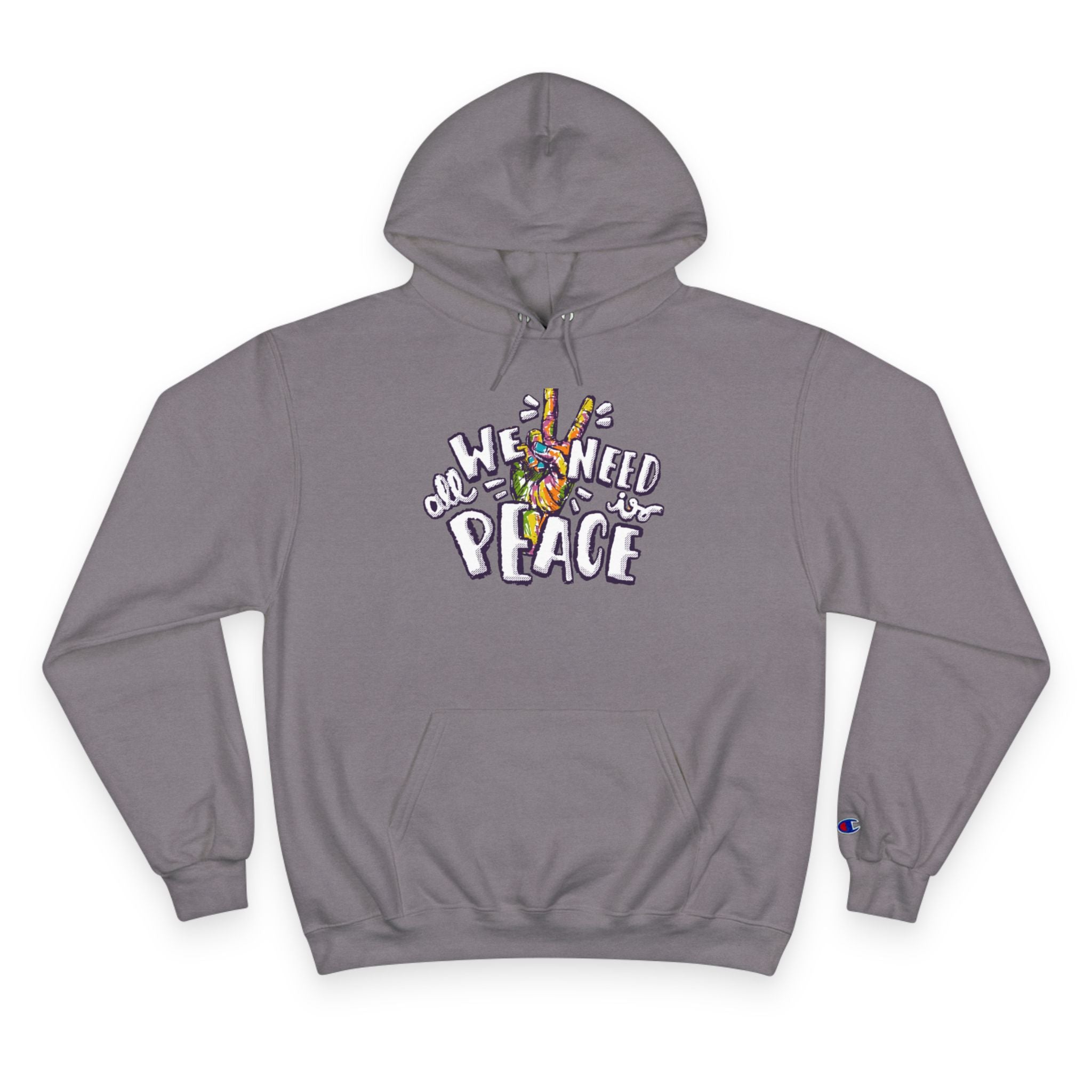 Hoodie — 'All We Need Is Peace' Graphic Pullover